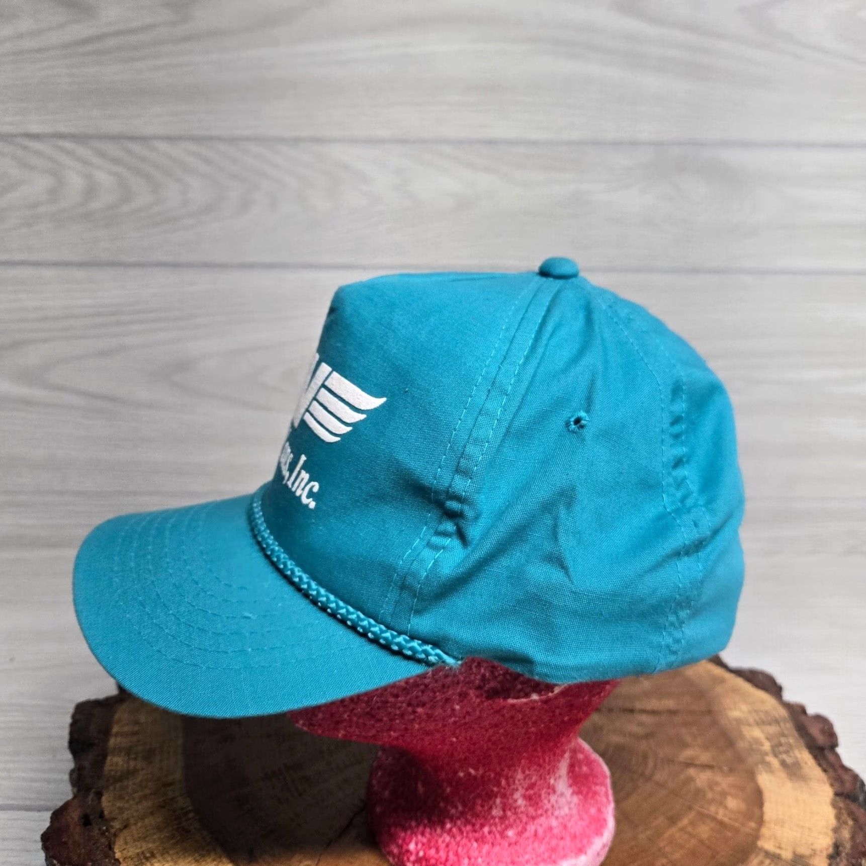 Vans VINTAGE Snap-Back Action Vans Inc Blue Trucker Hat Adjustable Adult Mens Hat Blue Trucker Size ONE SIZE - 4 Thumbnail