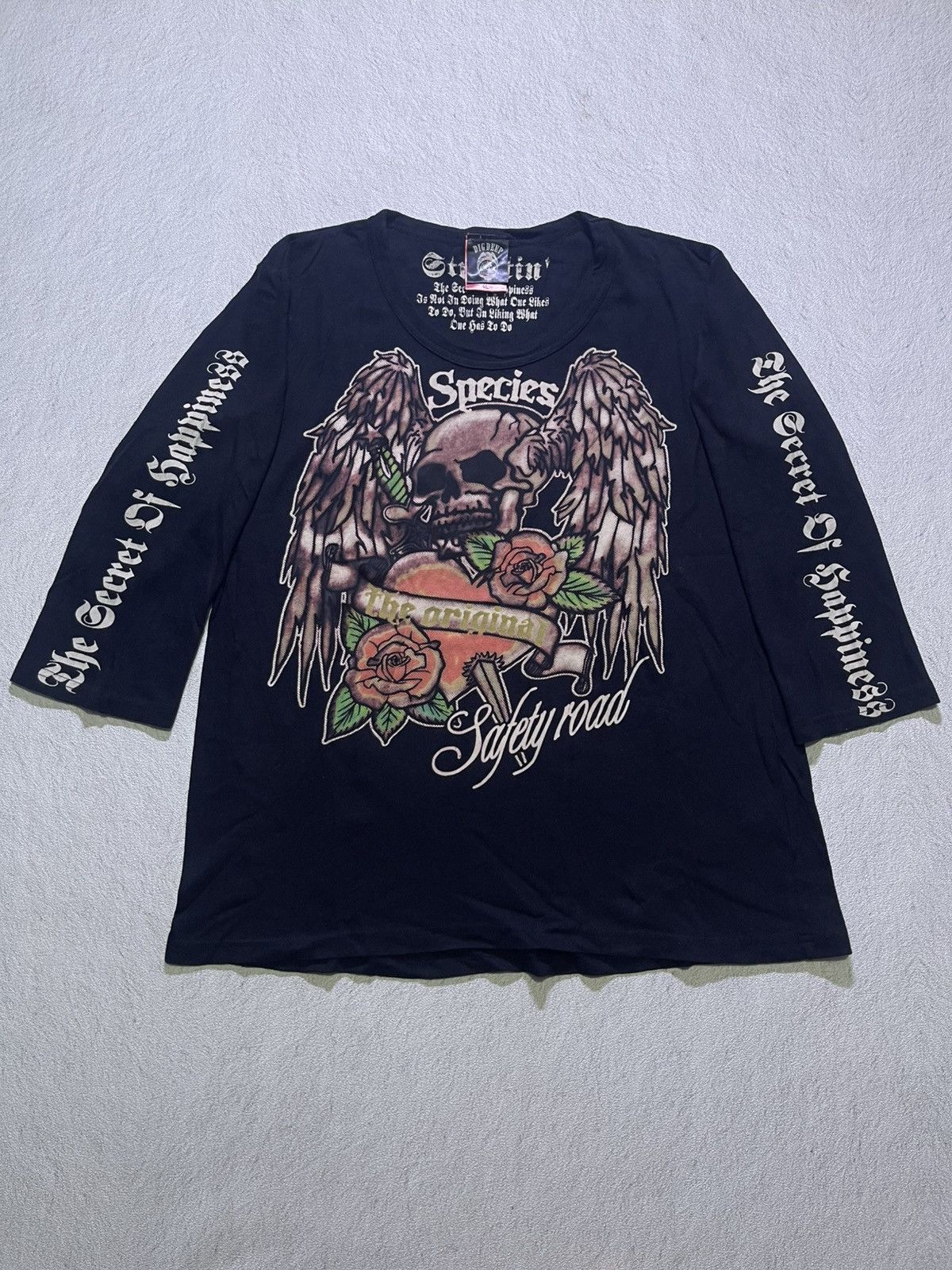 Japanese Brand Y2K DIG DEEP long sleeve tshirt big skull print motif Size US M / EU 48-50 / 2 - 1 Thumbnail