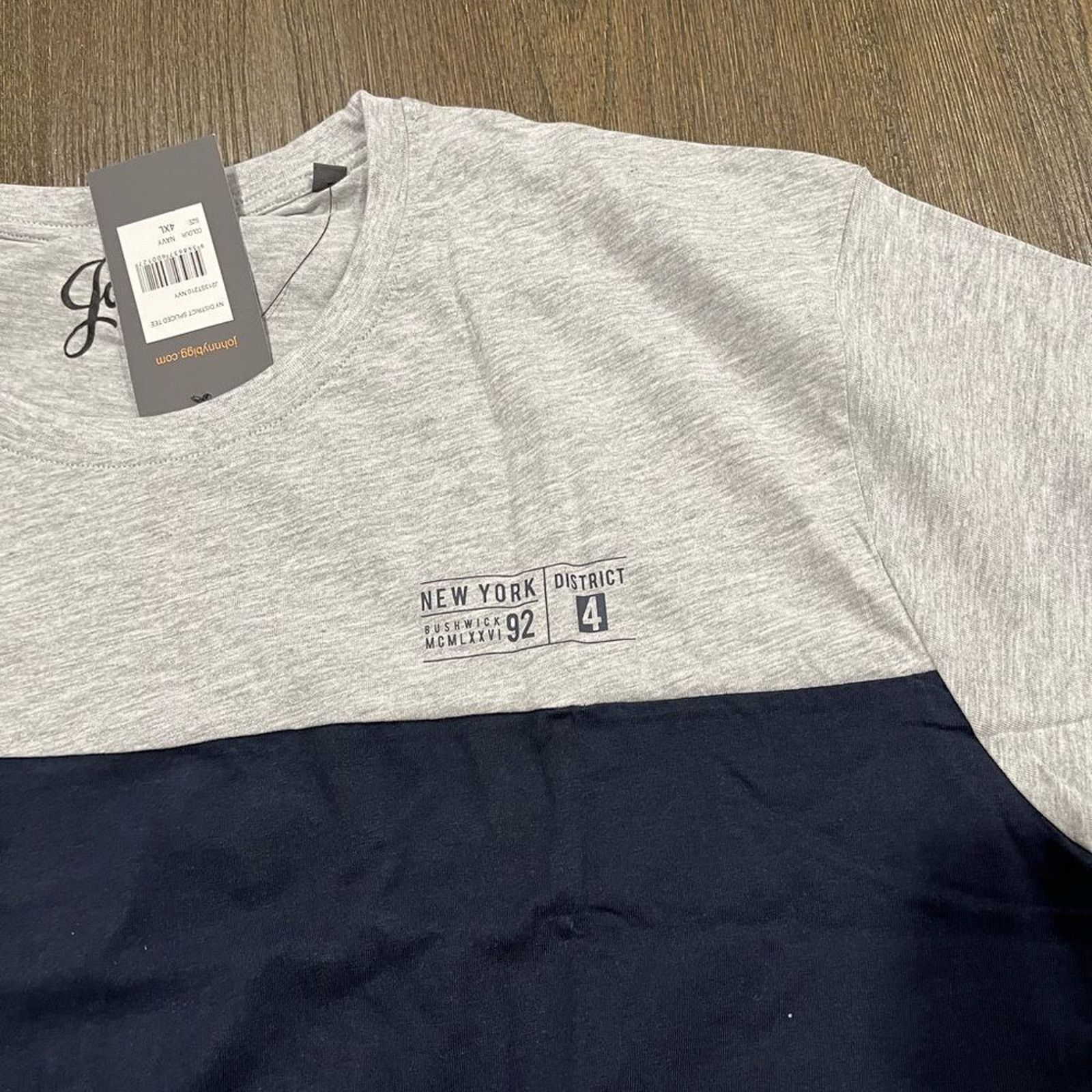 Vintage NWT Johnny Bigg NY District Spliced Tee Navy Size 4X Size US XXL / EU 58 / 5 - 4 Thumbnail