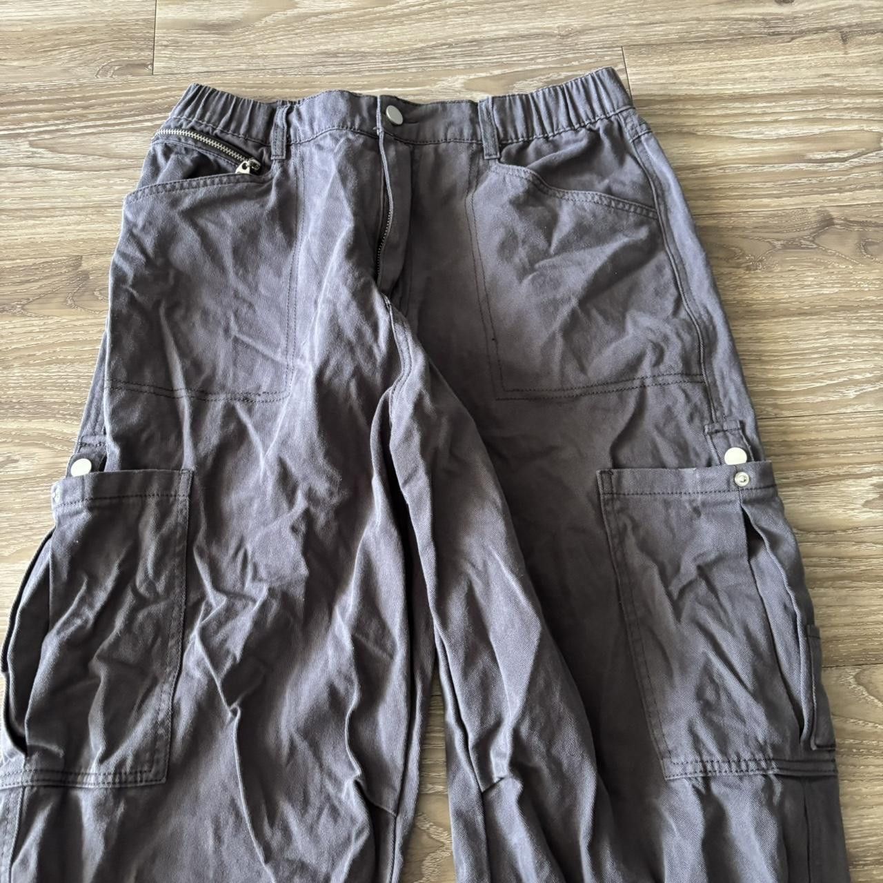 Japanese Brand Crazy Vintage Y2K/2000s Baggy Grey Streetwear Skater Style Cargo Pants! 29x29 Size US 29 - 5 Thumbnail