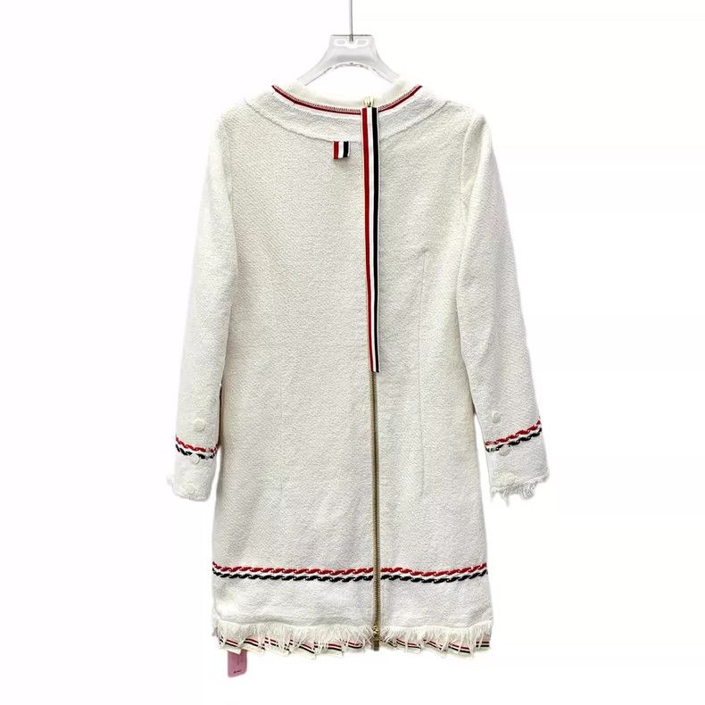 Thom Browne Thom Browne White long sleeves with single row of white bu Size M / US 6-8 / IT 42-44 - 2 Thumbnail