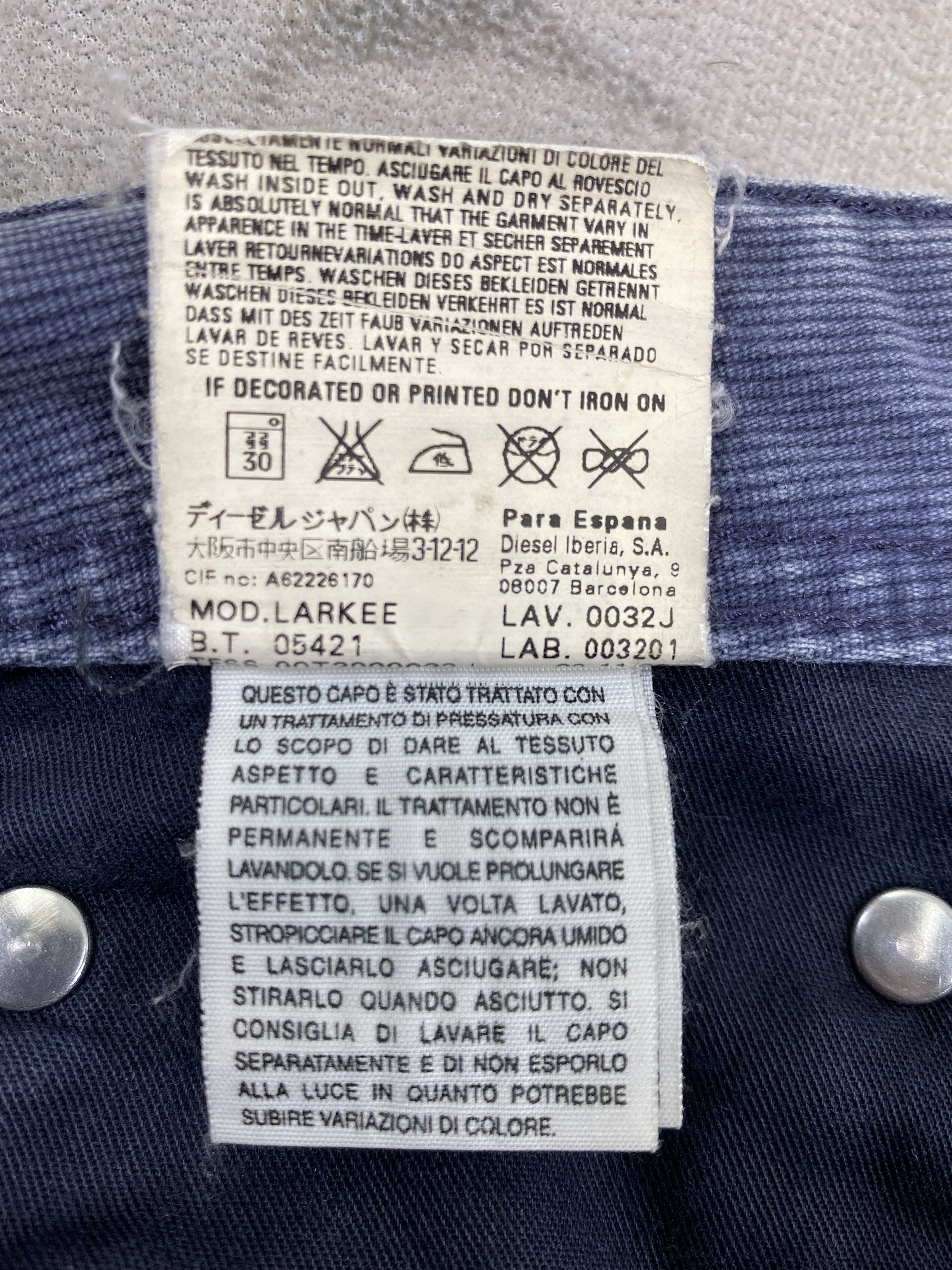 Hysteric Glamour Faded Grey Vintage Diesel Jeans 31x29.5 Denim- JN3883 Size US 31 - 11 Thumbnail