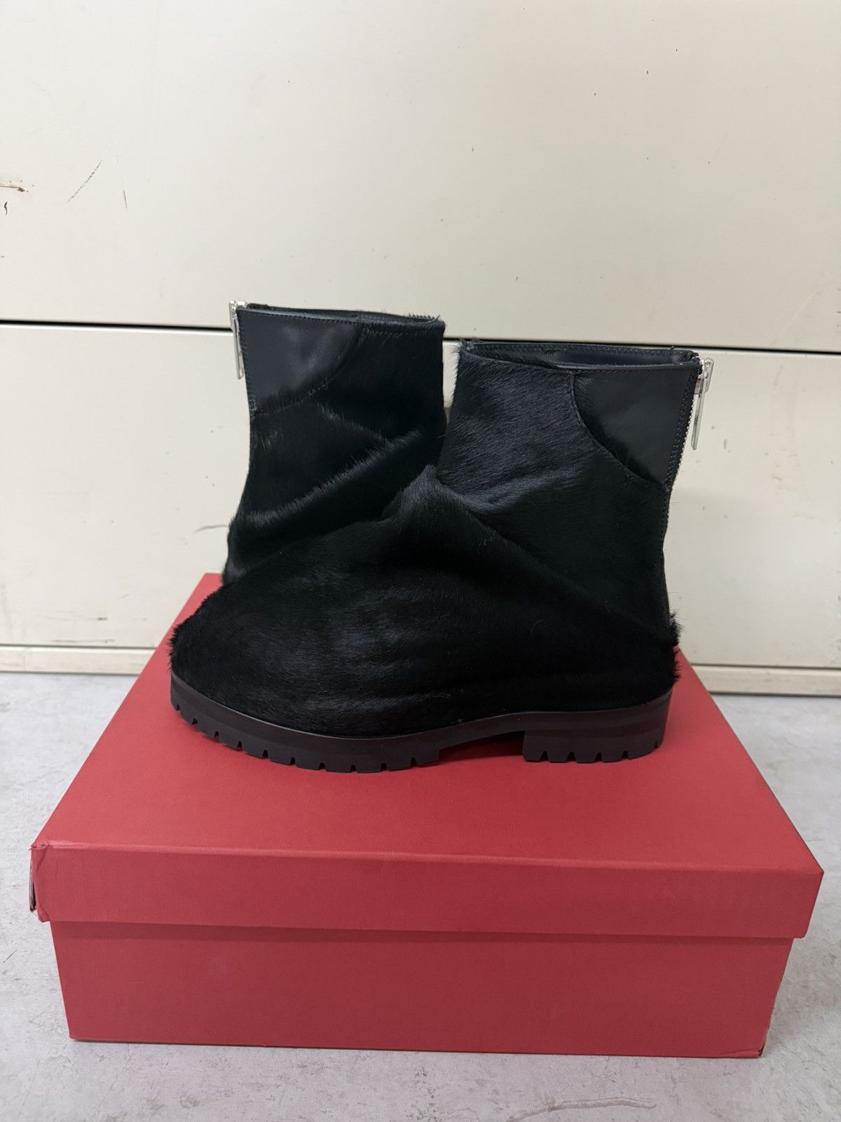 424 424 Black Pony Hair Marathon Boot Size US 7 / EU 40 - 1 Thumbnail
