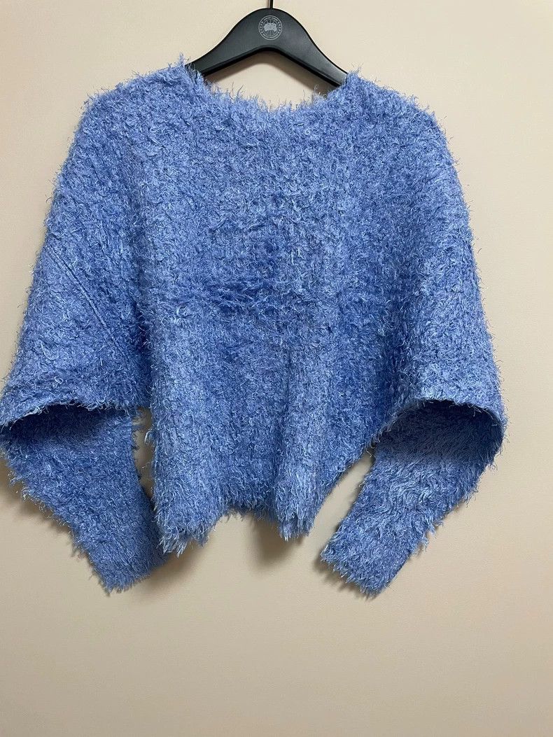 Issey Miyake Issey Miyake Blue furry top Size L / US 10 / IT 46 - 1 Thumbnail