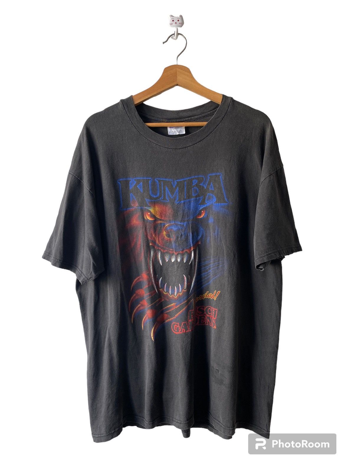 Habitat × Vintage 1990s - Kumba I Survived Busch Gardens T Shirt Size US XL / EU 56 / 4 - 1 Thumbnail