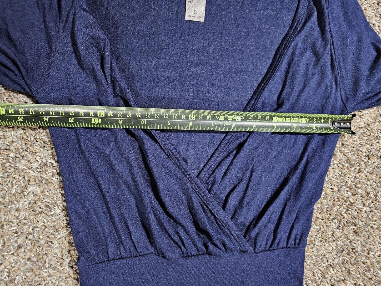 Designer Go Couture Dress S Blue Micro Modal USA MADE Leg Slit Size S / US 4 / IT 40 - 4 Thumbnail