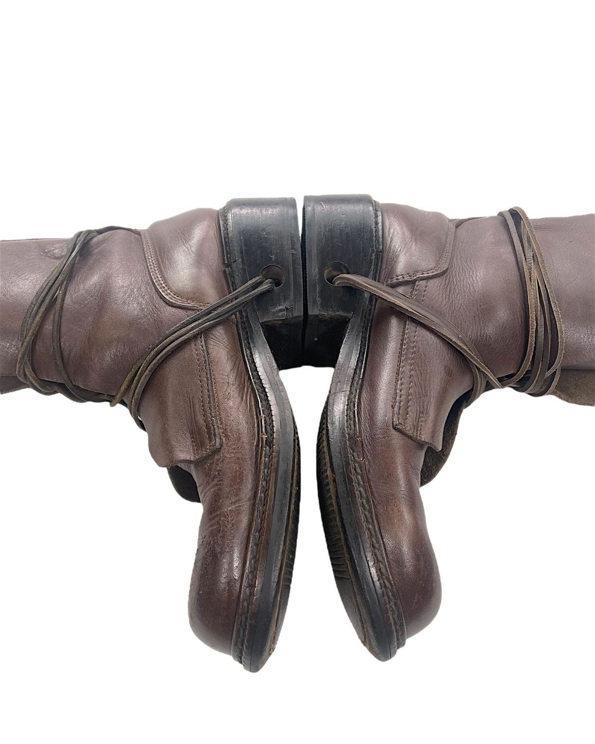 Dirk Bikkembergs AW94/95 Lace Through Heel Leather Boots Size US 9.5 / EU 42-43 - 6 Thumbnail