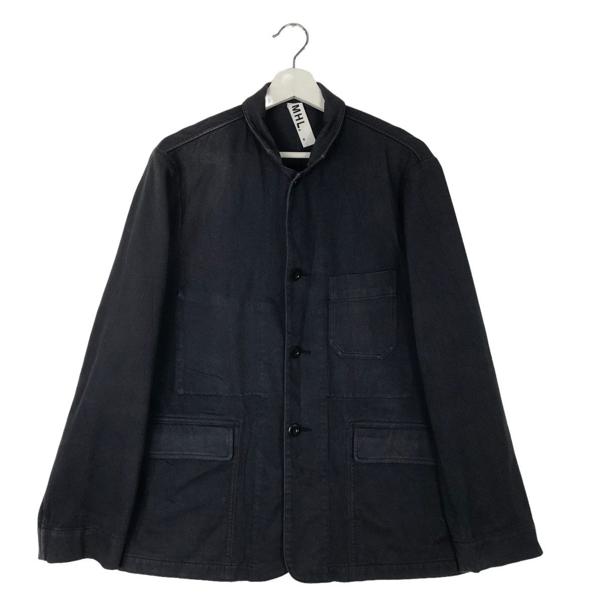 Margaret Howell 💥 MHL MARGARETT HOWELL SHAWL COLAR NAVY JACKET Size US M / EU 48-50 / 2 - 1 Thumbnail
