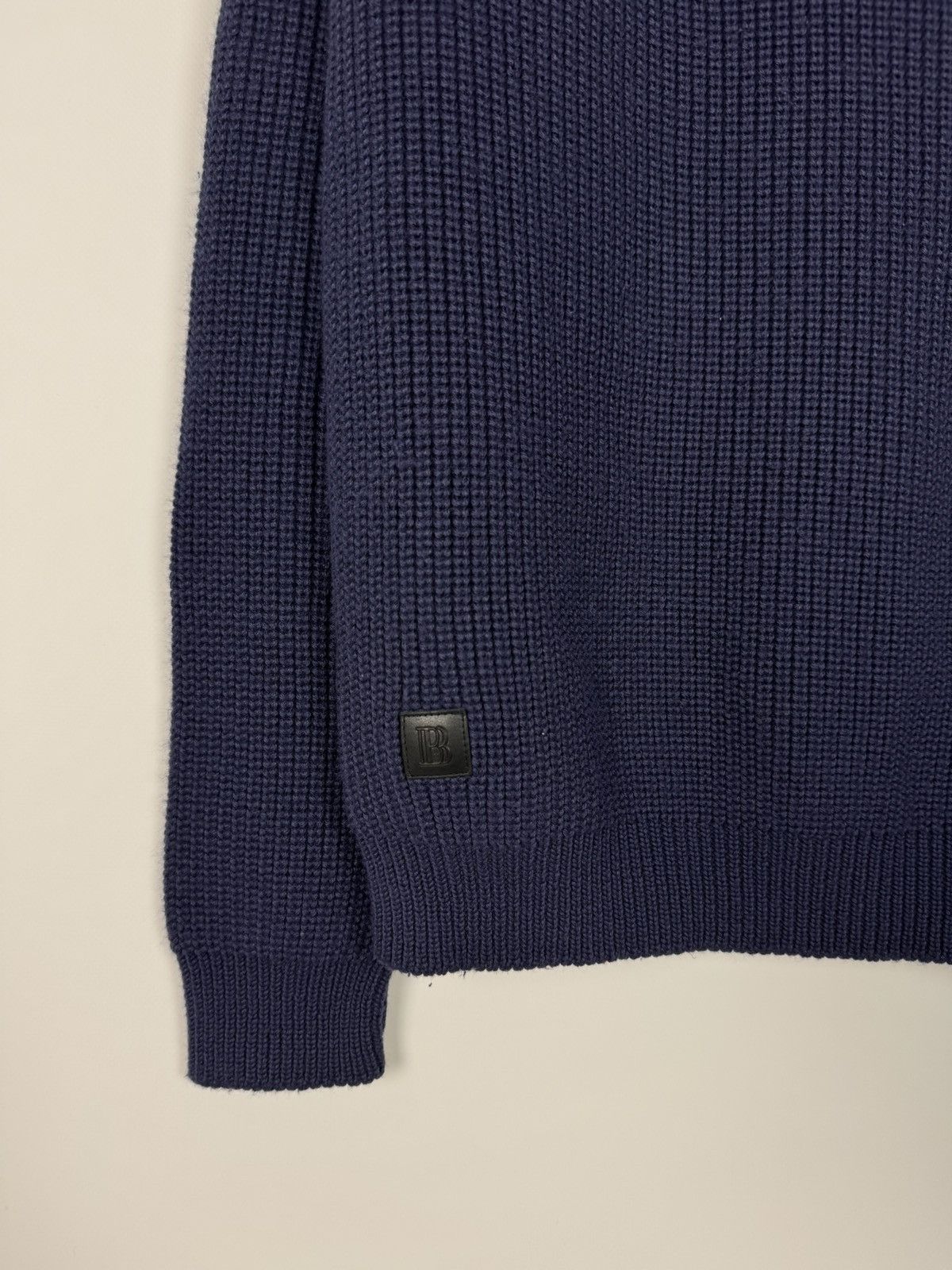 Pierre Balmain Pierre Balmain Wool Blend Knit Navy Sweater Size US L / EU 52-54 / 3 - 6 Thumbnail