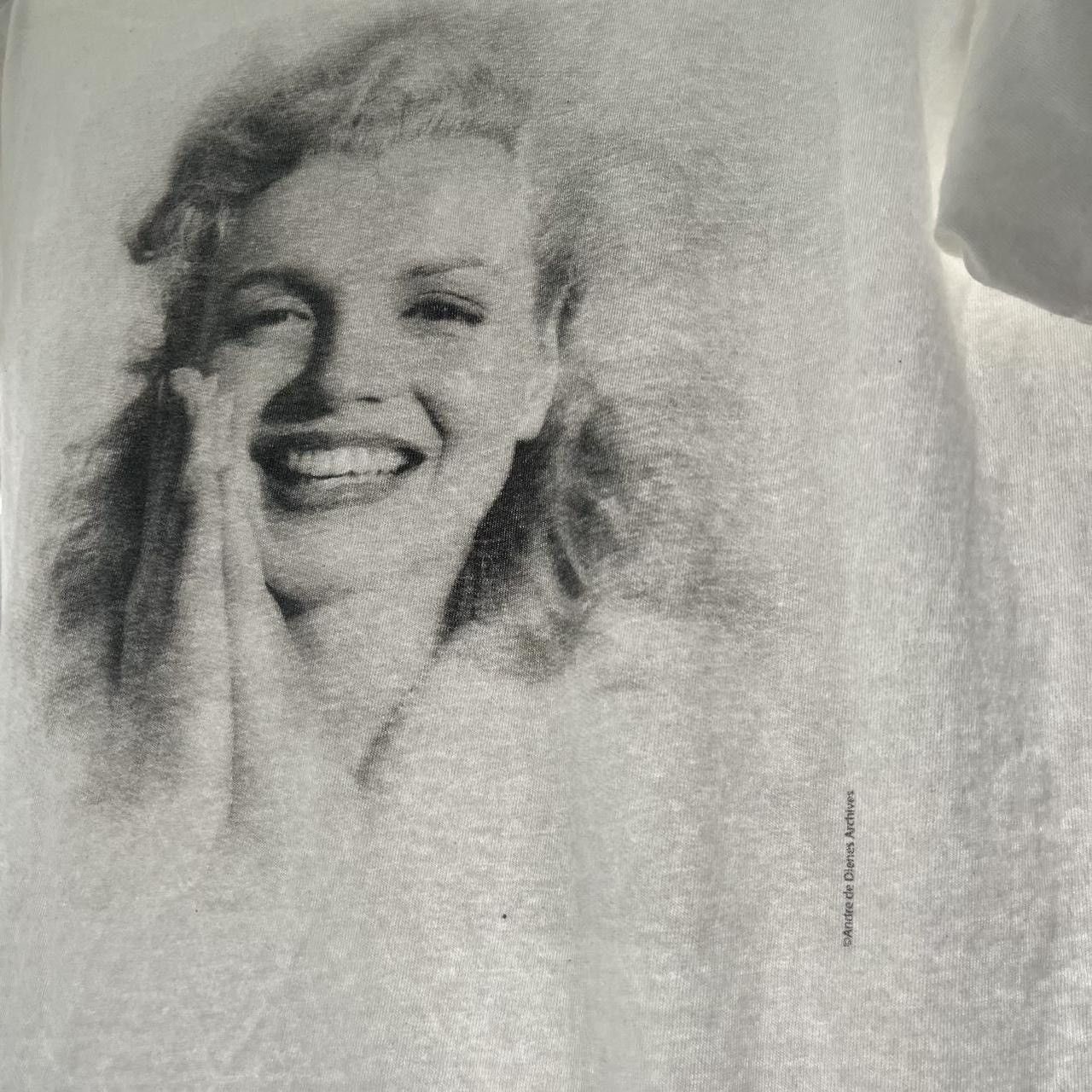 Vintage VINTAGE • Marilyn Monroe Cotton Screenprint Portrait Tee Size XS / US 0-2 / IT 36-38 - 2 Thumbnail