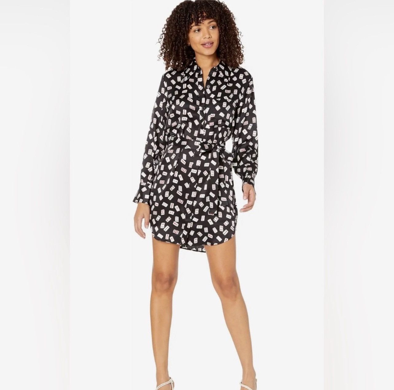 Equipment Equipment Femme Playing Card Long- Sleeve Scout Mini Dress Size S / US 4 / IT 40 - 1 Thumbnail