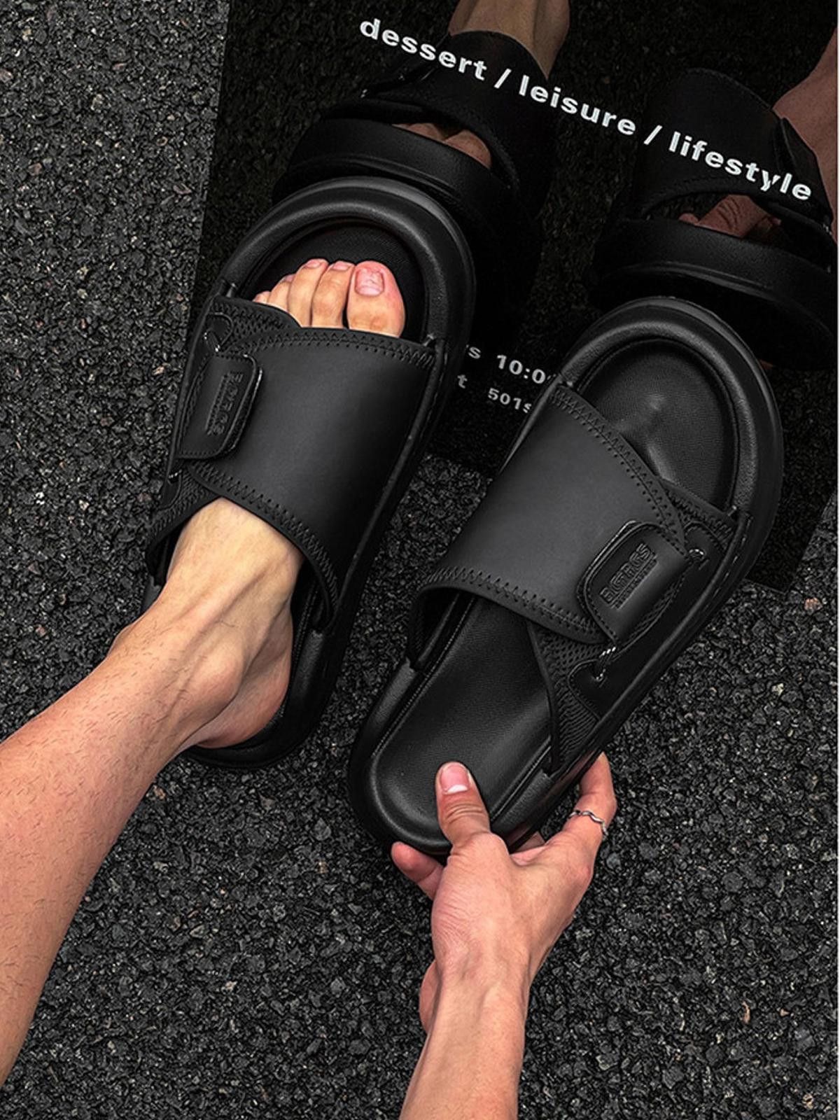 Other Stylish Black Casual Slide Sandals Size US 11 / EU 44 - 4 Thumbnail