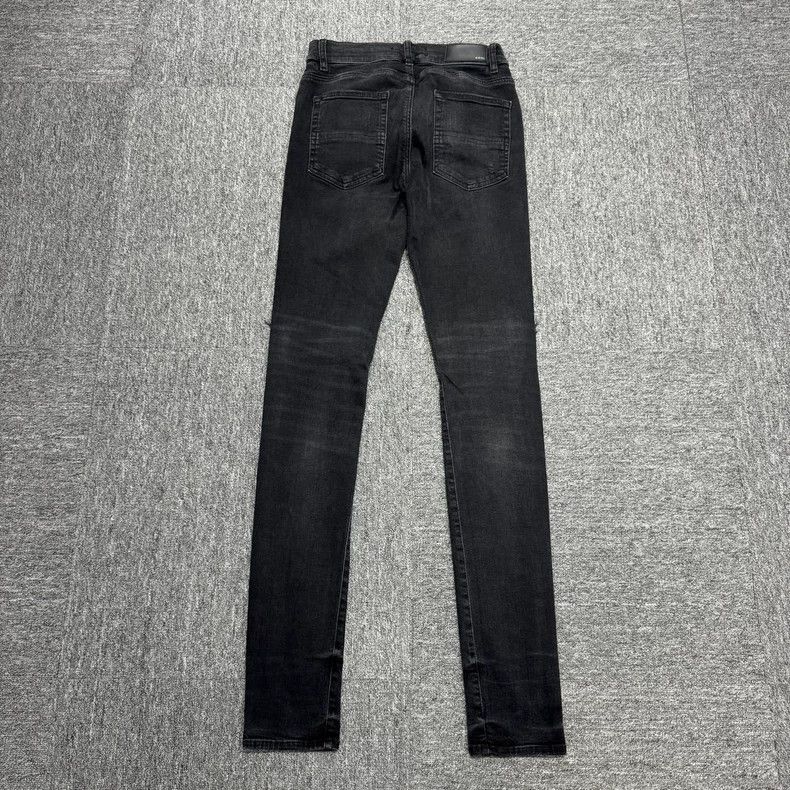 Amiri Amiri Black Camo Flower Patched Denim Pants Size US 30 / EU 46 - 4 Thumbnail