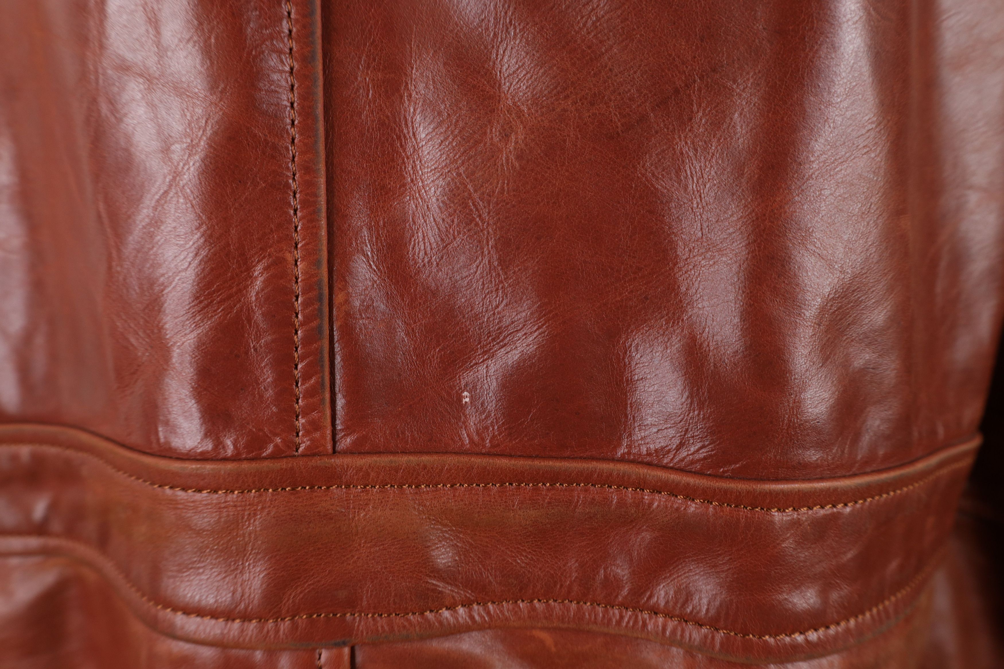 Vintage Inland Leather Leather A2 Bomber Flight Jacket Brown Size US XXL / EU 58 / 5 - 13 Thumbnail