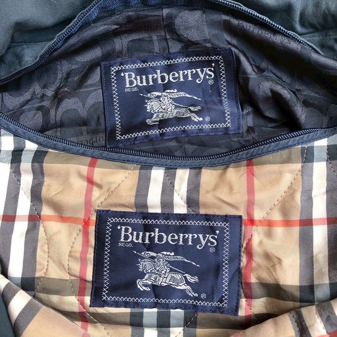 Burberry Vintage 90s Burberrys Nova Check Lined Hooded Coat Size US XL / EU 56 / 4 - 11 Thumbnail