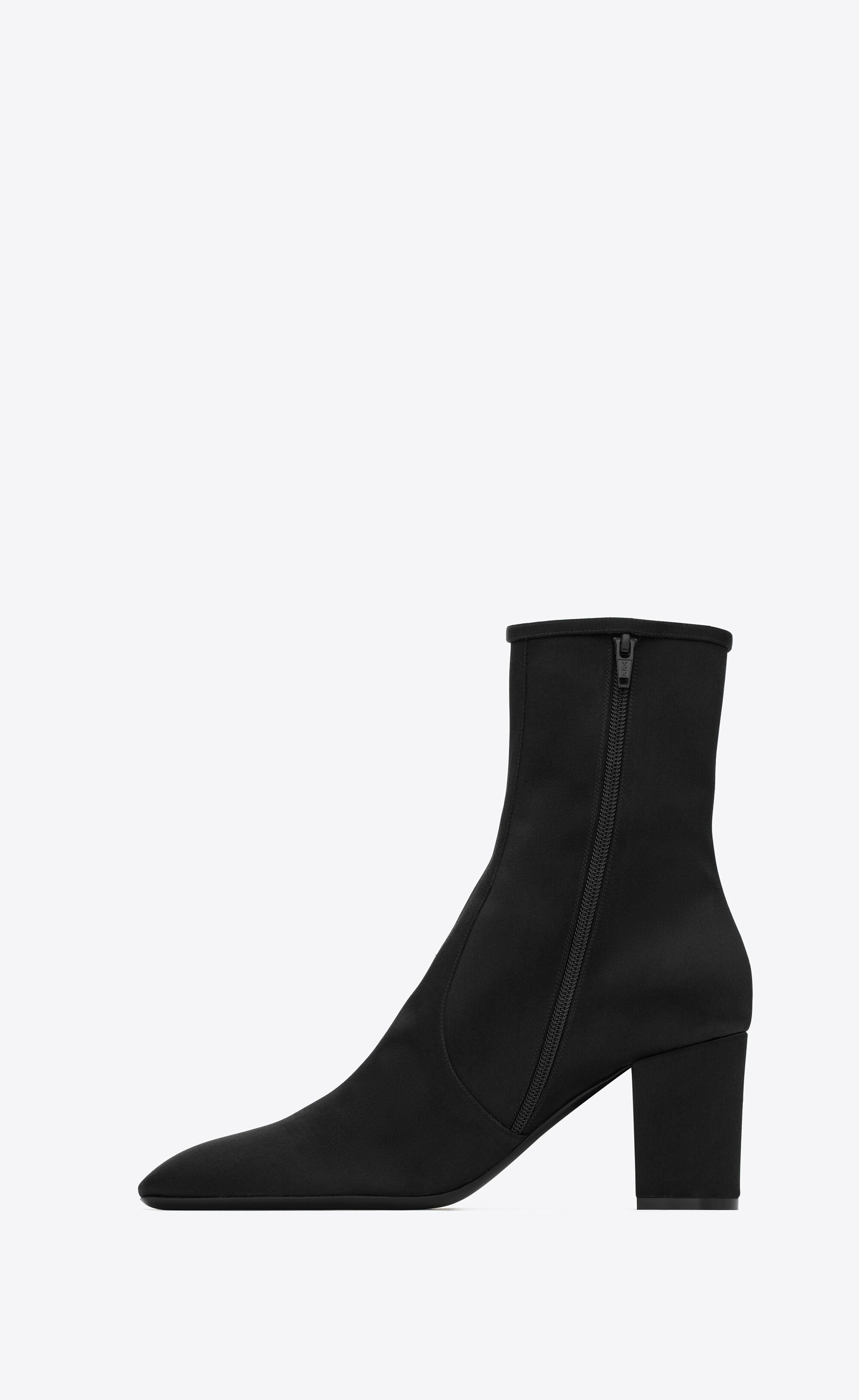 Saint Laurent Paris o1s1wg110225 762978 Betty Booties in Satin Crepe in Black Size US 7 / IT 37 - 3 Thumbnail