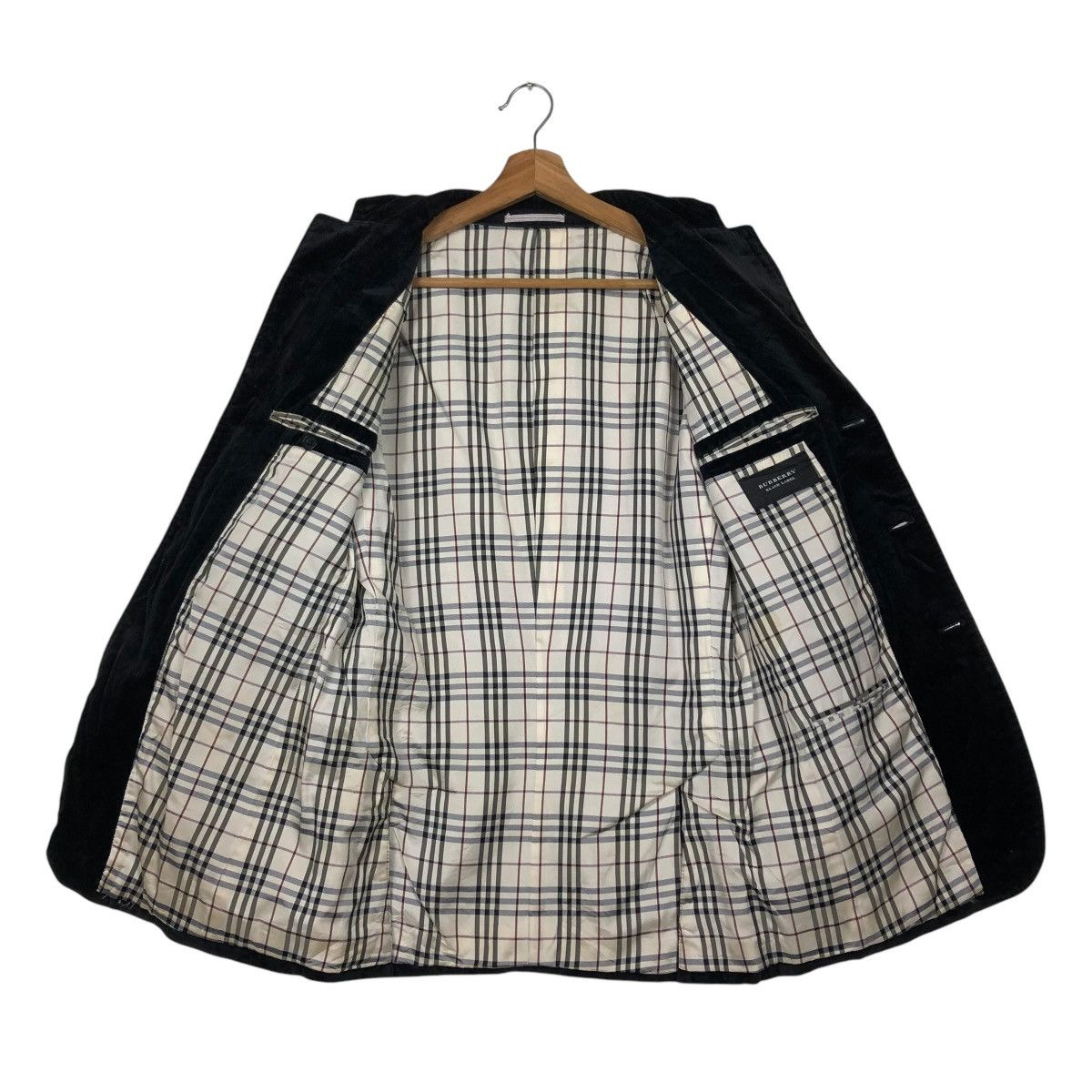 🔥VINTAGE BURBERRY BLACK LABEL VELVET JACKET NOVA CHECK