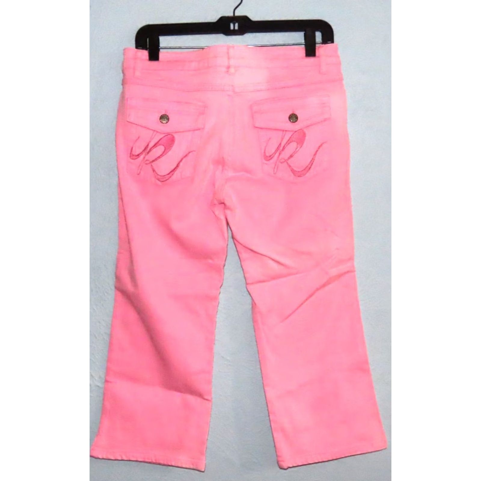 Pinko Kaneka Jeans Pink Stretch Capri Women's 13 Regular 32 in Inseam 20 in NWT Capri Pants Pink Capris Jeans Womens Regular 13 NWT Size 34" / US 12 / IT 48 - 5 Thumbnail