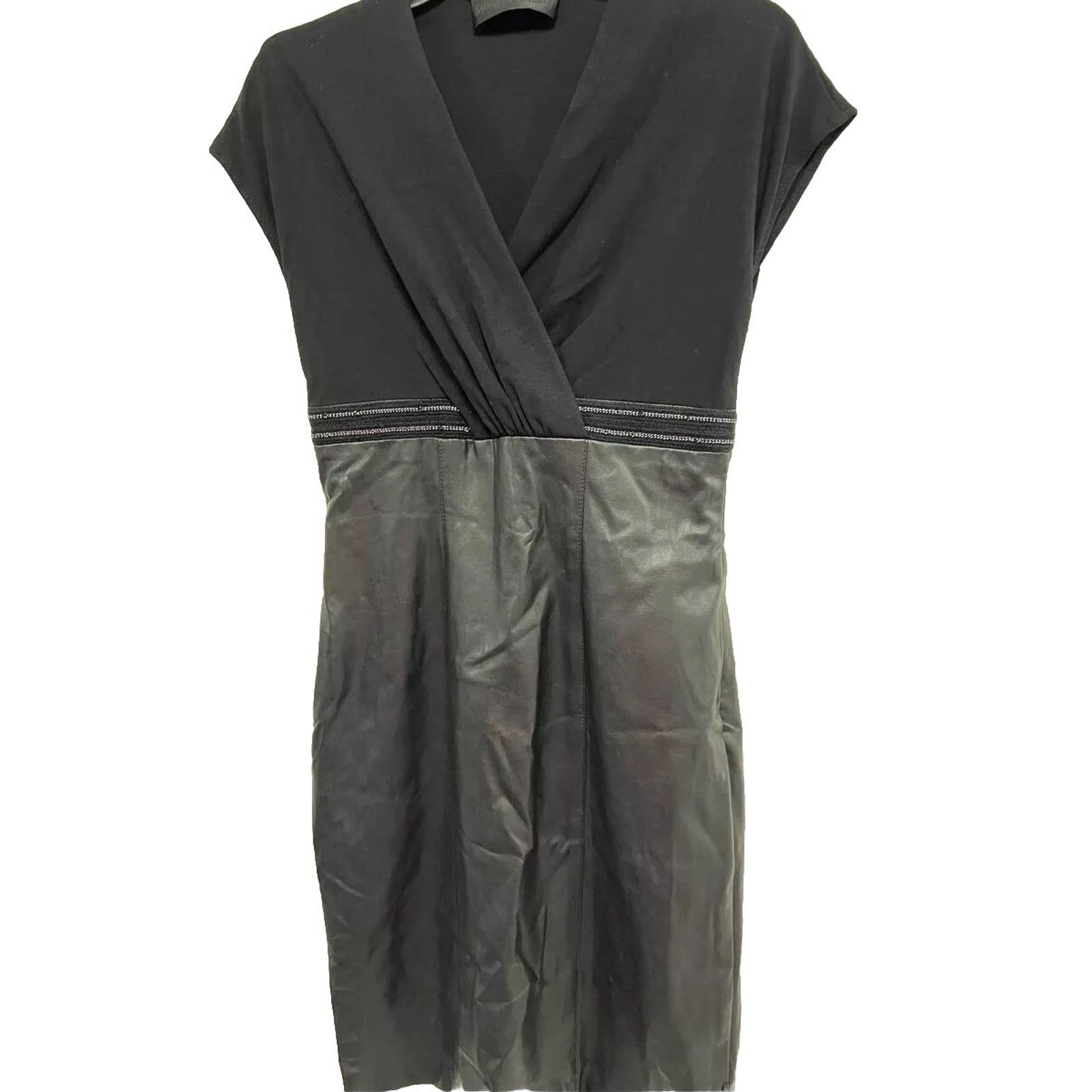 & Other Stories Barbara Schwarzer Lather Zip Midi Black Size 6 A000396 Size M / US 6-8 / IT 42-44 - 2 Thumbnail