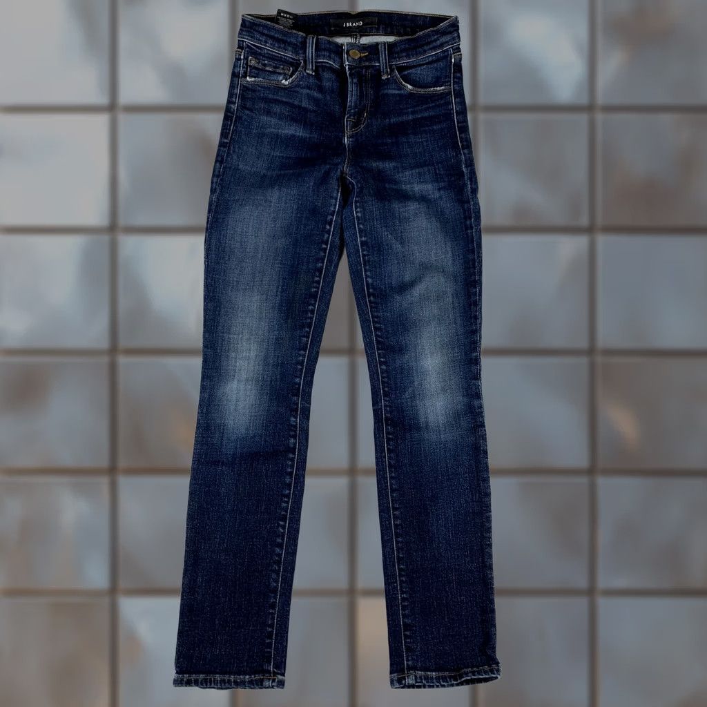 J Brand J Brand Womens Jeans Cropped Rail Blue Denim Size 25 Skinny Size 42" / US 20 - 1 Thumbnail