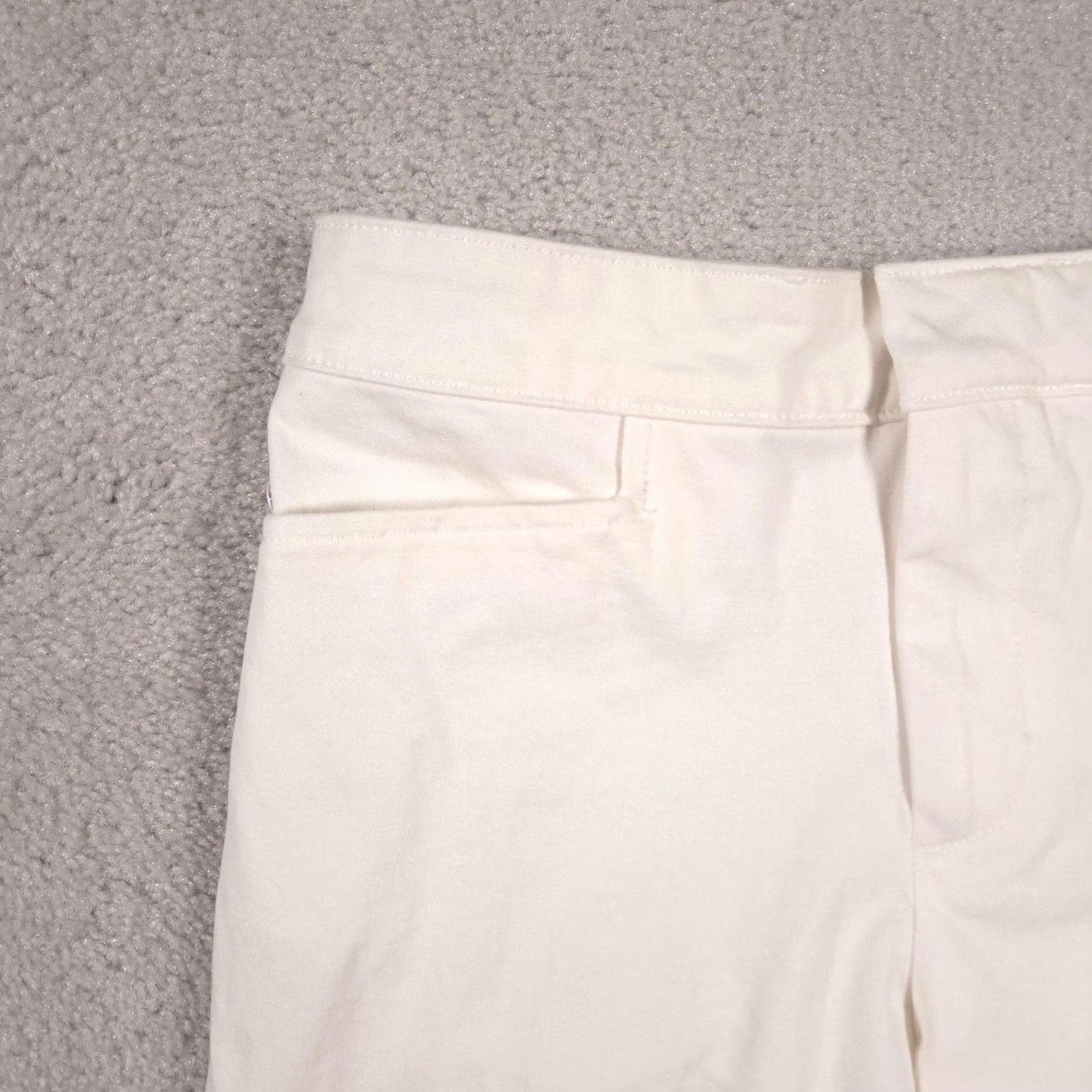 Chaps Chaps Pants Womens 6 White Capri Cropped Stretch Pull On Flat Front Slim Leg Capris Casual Womens Size 28" / US 6 / IT 42 - 4 Thumbnail