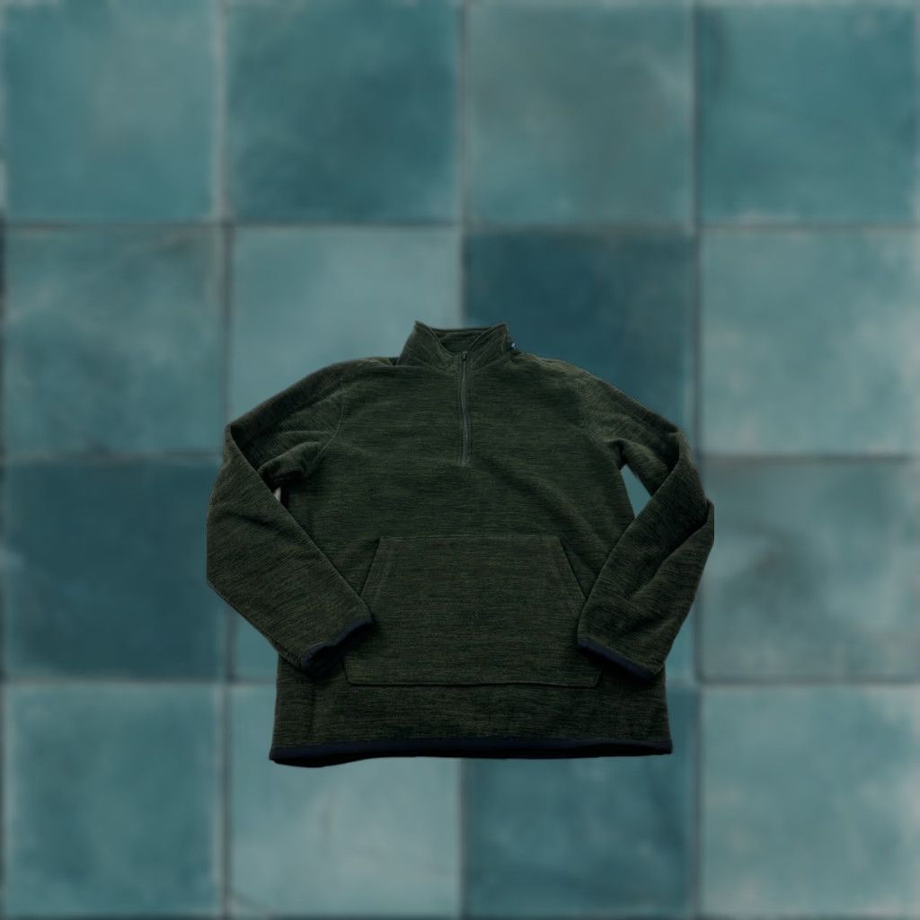 Banana Republic Banana Republic Sweatshirt Mens Medium Green Arctic Fleece Mock Neck Half Zip Size US M / EU 48-50 / 2 - 1 Thumbnail