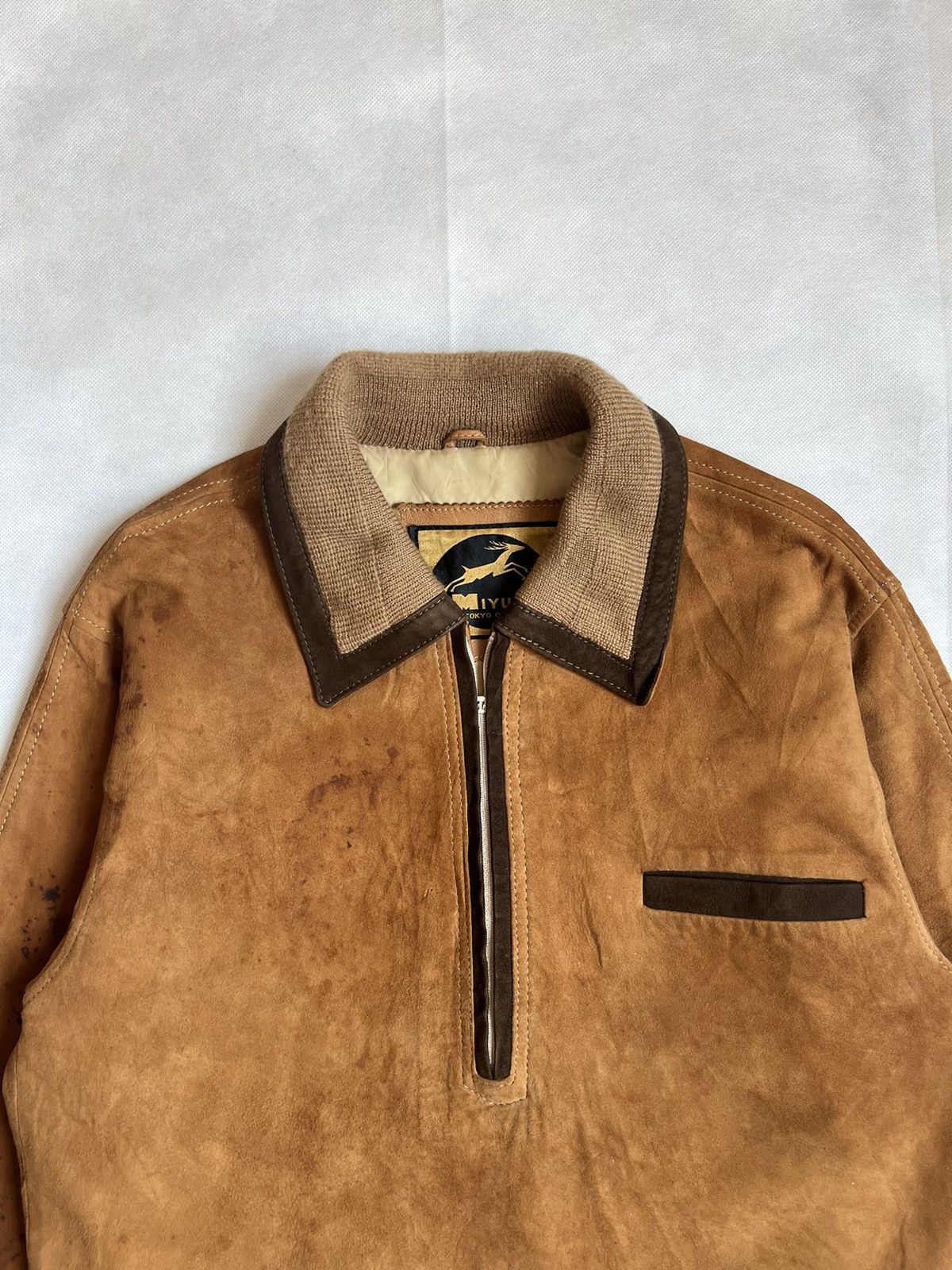 Japanese Brand Rare Velvet Miyuki Tokyo Half Zip Brown Jacket Size US M / EU 48-50 / 2 - 5 Thumbnail