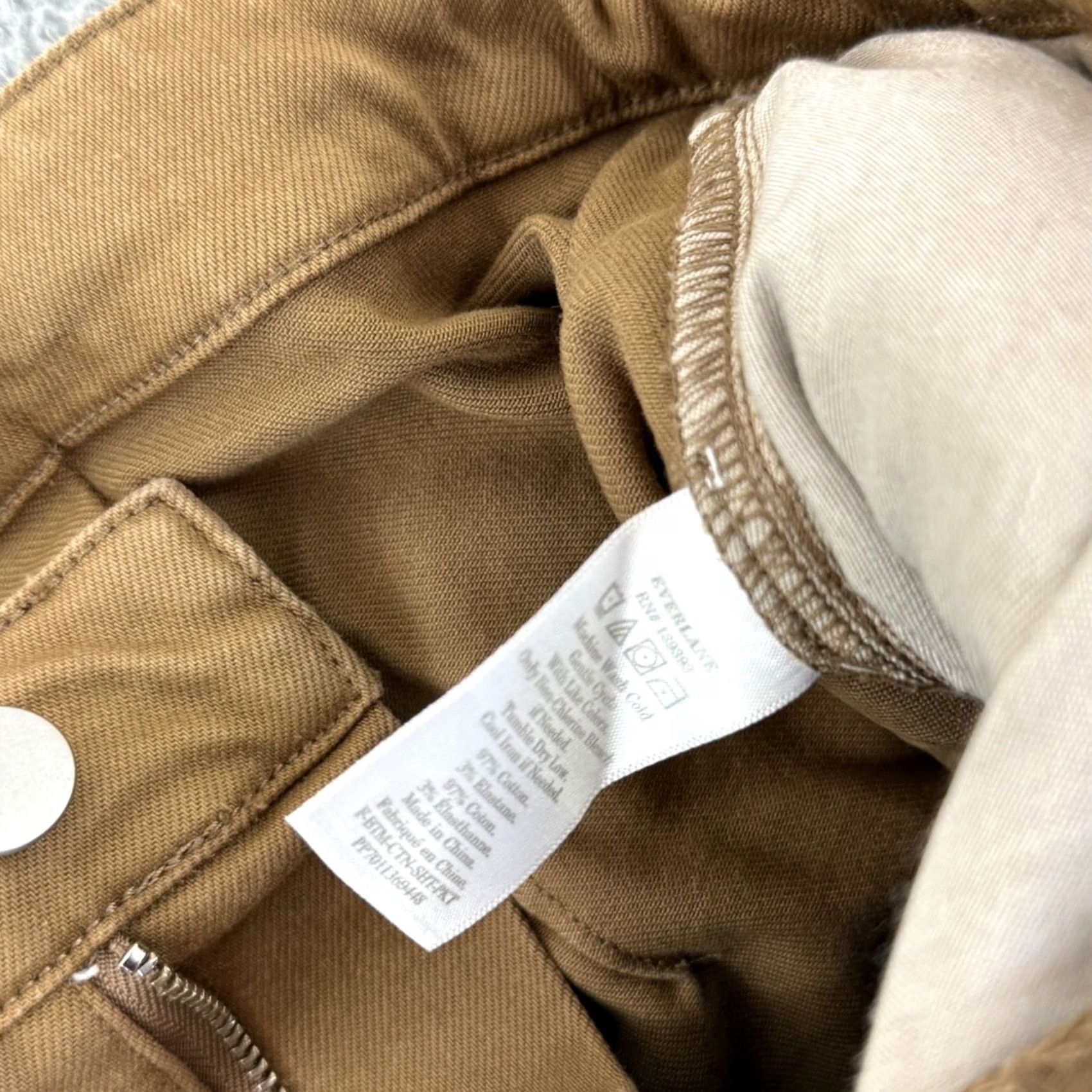 Everlane Everlane Shorts Women’s 8 Beige Cotton Blend High Rise Chino Stretch Zip Size 30" / US 8 / IT 44 - 7 Thumbnail