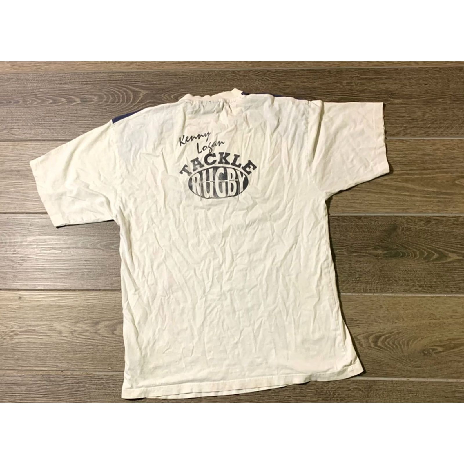 Mizuno Kenny Logan Rugby Mens Medium Extra Large XL Distressed T Shirt Size US M / EU 48-50 / 2 - 3 Thumbnail