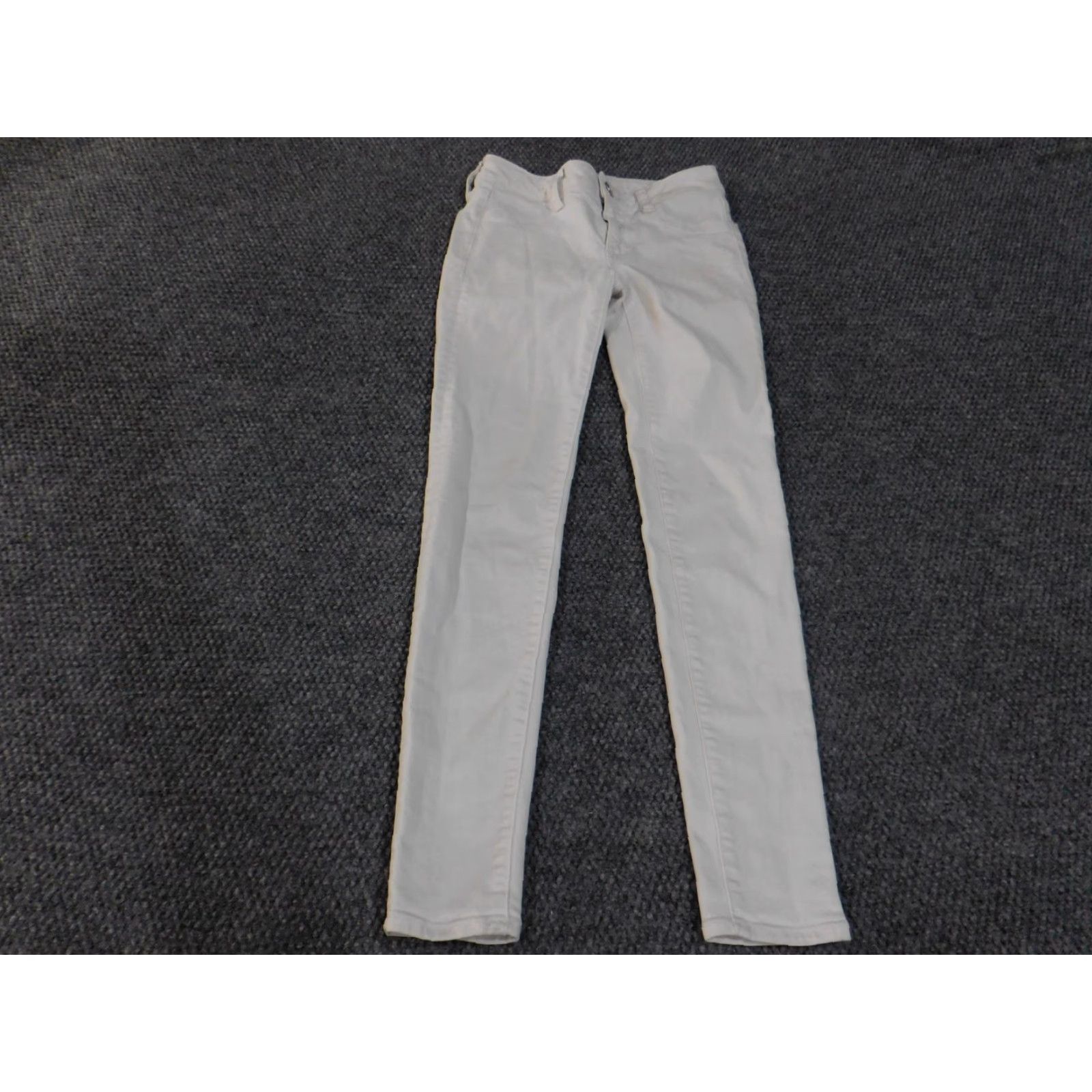 American Eagle Outfitters VINTAGE American Eagle Jegging Pants Womens 00 White Super Stretch Skinny Low Rise Denim Size 24" / US 00 / IT 34 - 3 Thumbnail