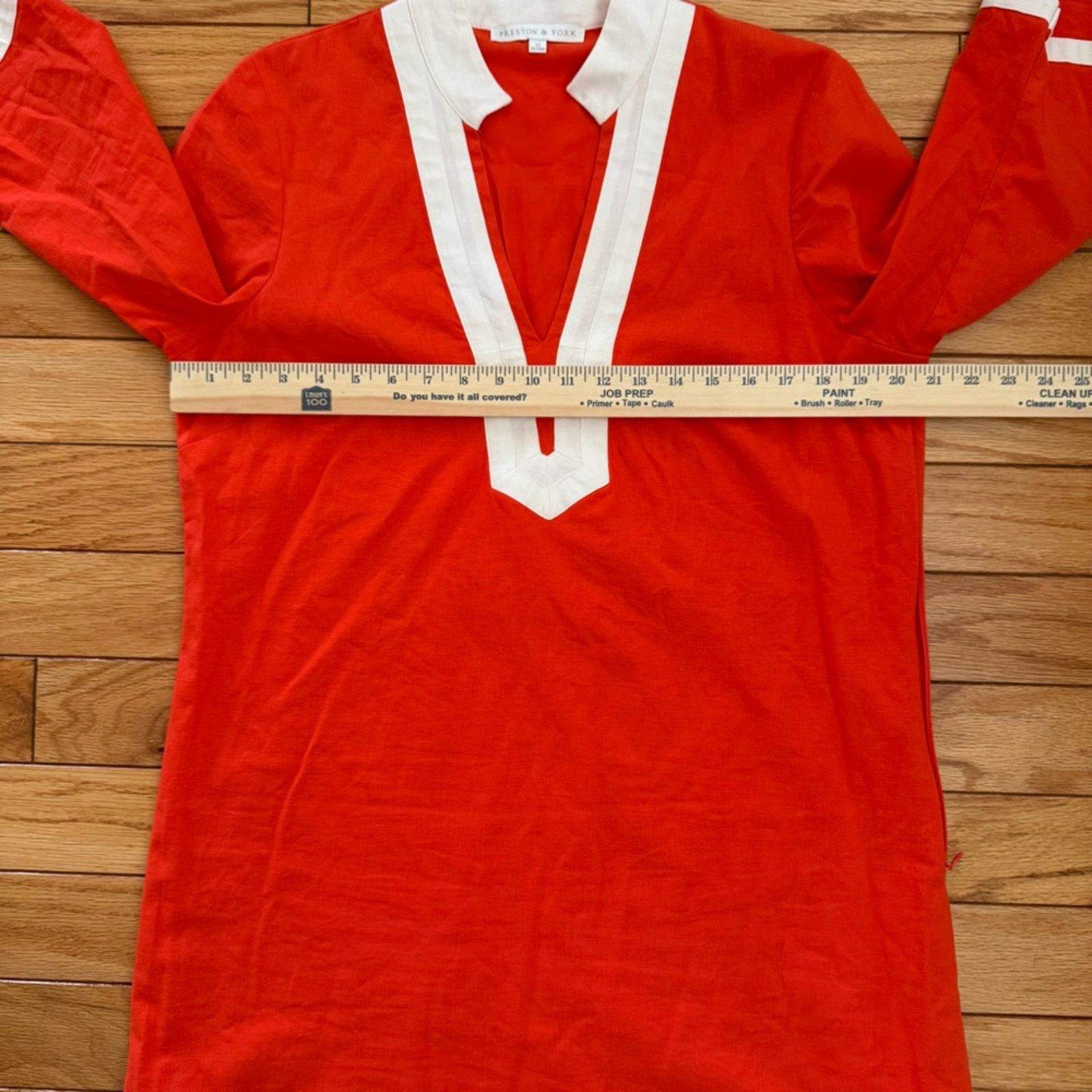 Preston & York Preston & York Sz 12 Orange Linen Blend Shift Dress Tailored Size XL / US 12-14 / IT 48-50 - 7 Thumbnail