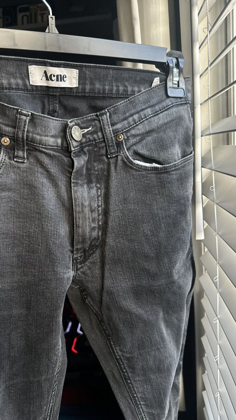 Acne Studios 32” black washed Acne denim Size US 31 - 1 Thumbnail
