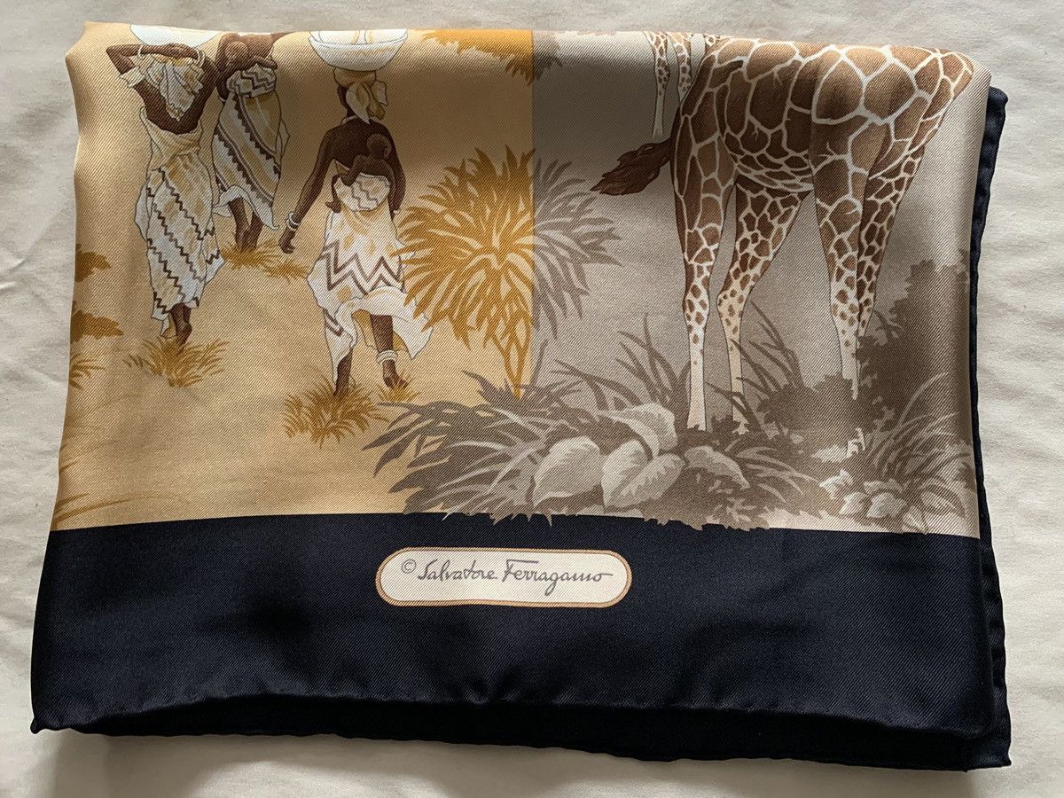 Salvatore Ferragamo Ferragamo Silk Scarf Size ONE SIZE - 2 Thumbnail