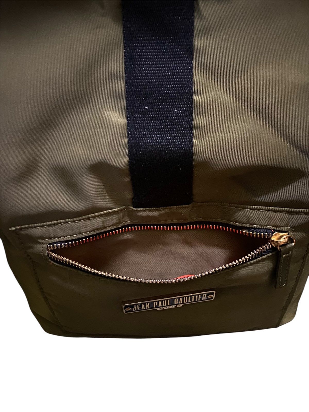 Jean Paul Gaultier Jean Paul Gaultier Unisex Olive Green Nylon Rolltop Backpack Size ONE SIZE - 4 Thumbnail