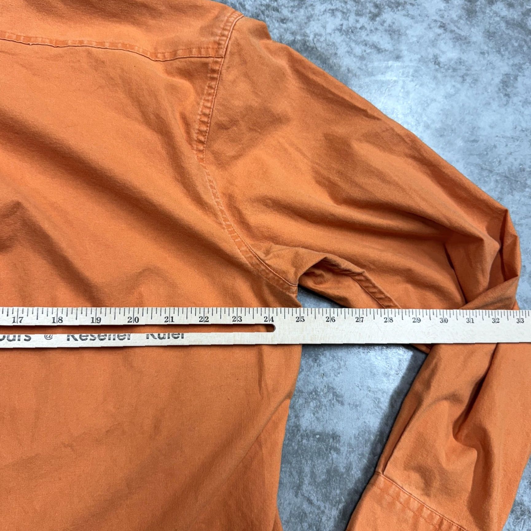 Vintage L.L. Bean Shirt Mens Large Orange Solid Button Front Dual Pocket Cotton Workwear Size US L / EU 52-54 / 3 - 4 Thumbnail