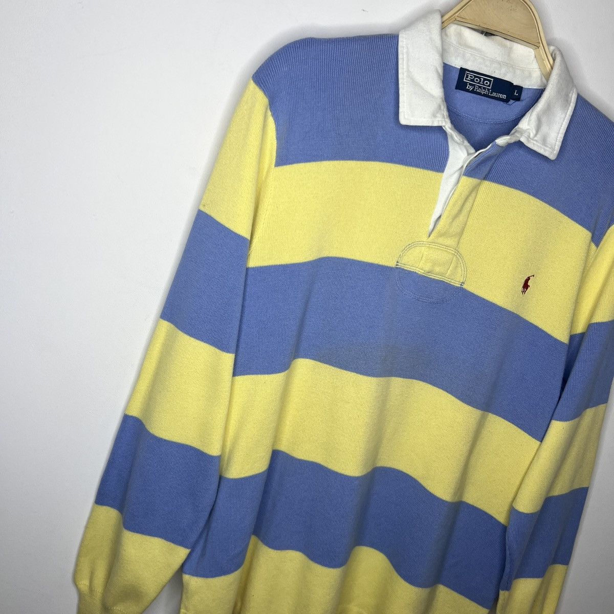 Polo Ralph Lauren Vintage Ralph Lauren Polo Rugby Longsleeve Sweatshirt Size US L / EU 52-54 / 3 - 3 Thumbnail