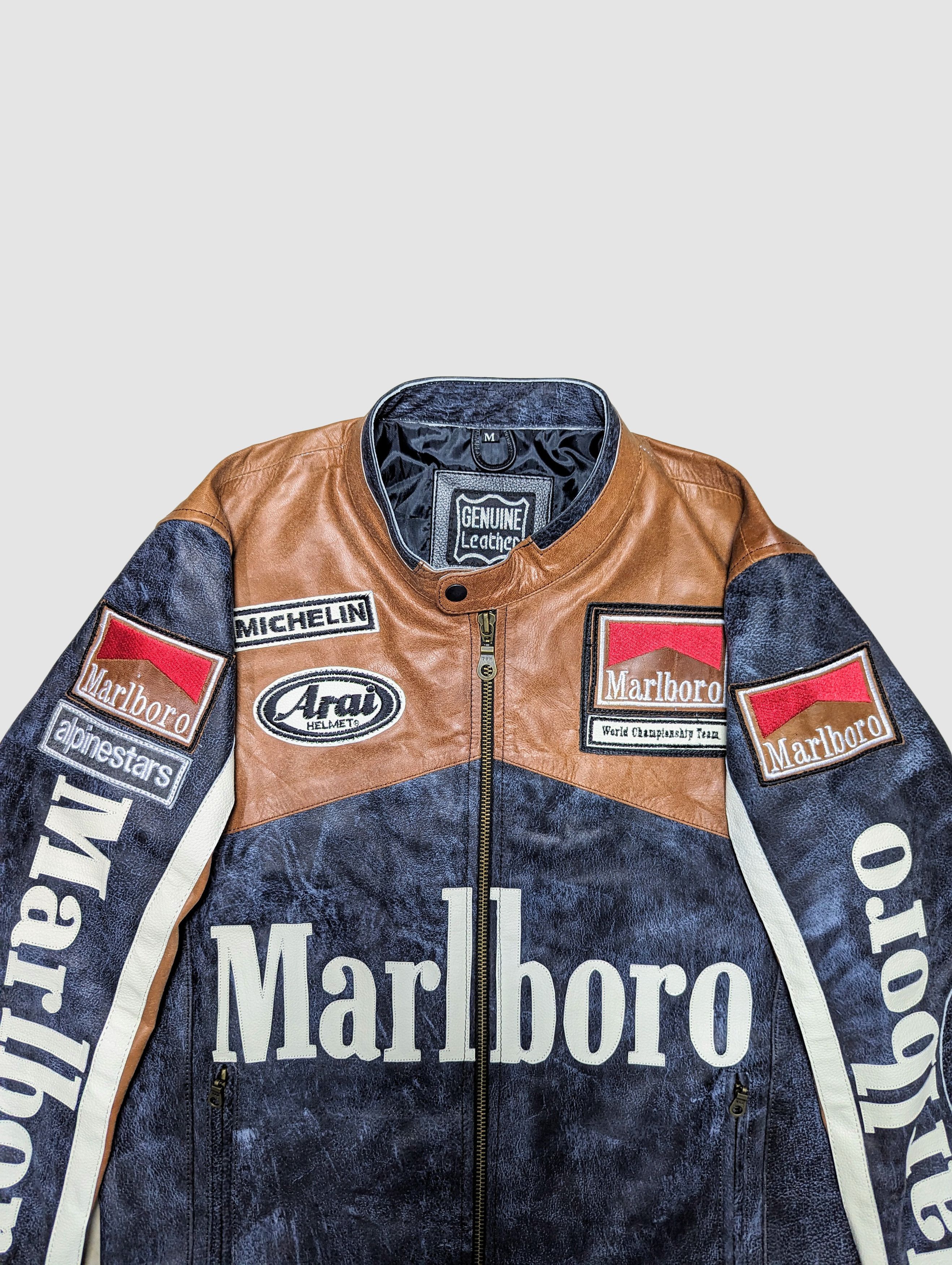 Vintage MARLBORO RARE VINTAGE LEATHER JACKET HYPE Size US L / EU 52-54 / 3 - 6 Thumbnail