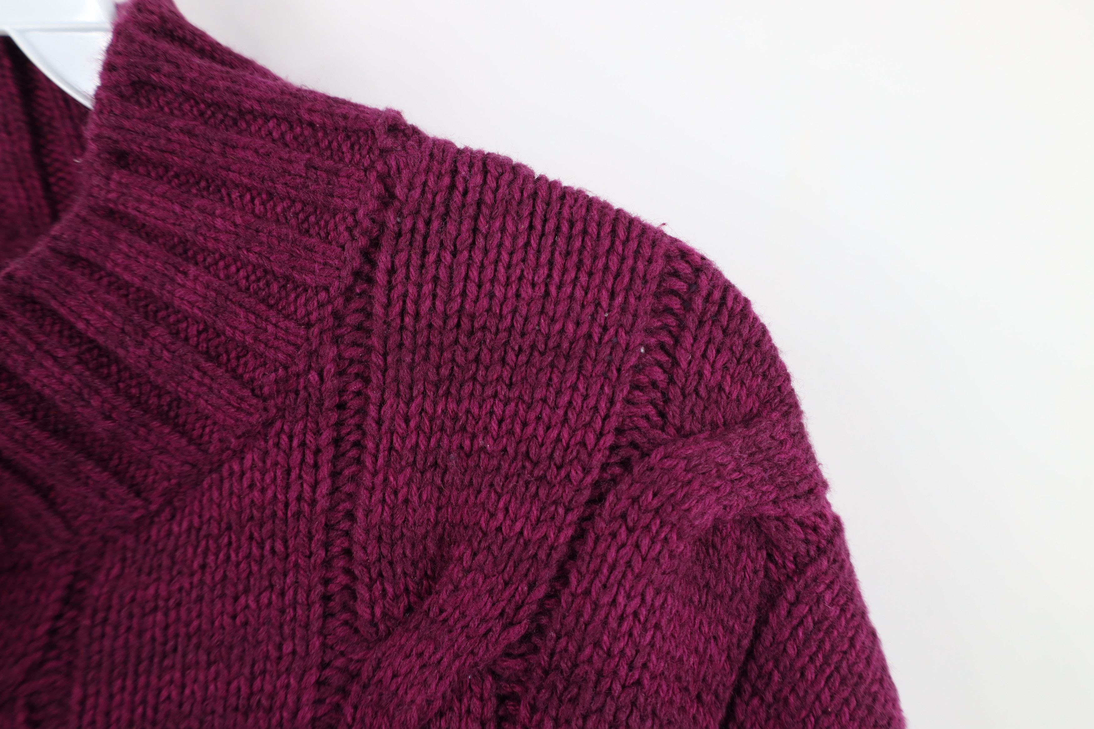 Lands' End Vintage Lands End Fisherman Chunky Cable Mock Neck Sweater Size S / US 4 / IT 40 - 5 Thumbnail