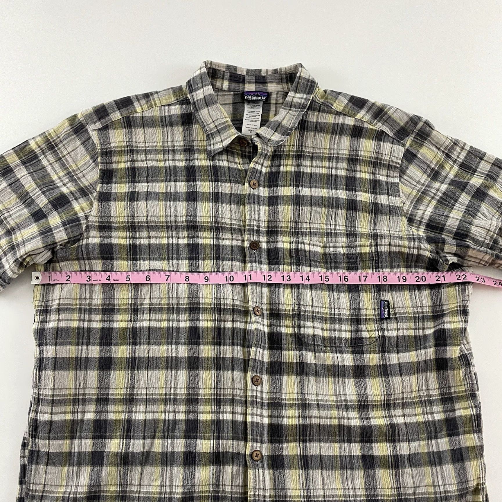 Patagonia Patagonia Plaid Short Sleeve Button Front Shirt Men's XL Gray Cotton Organic Shirt Size US XL / EU 56 / 4 - 4 Thumbnail