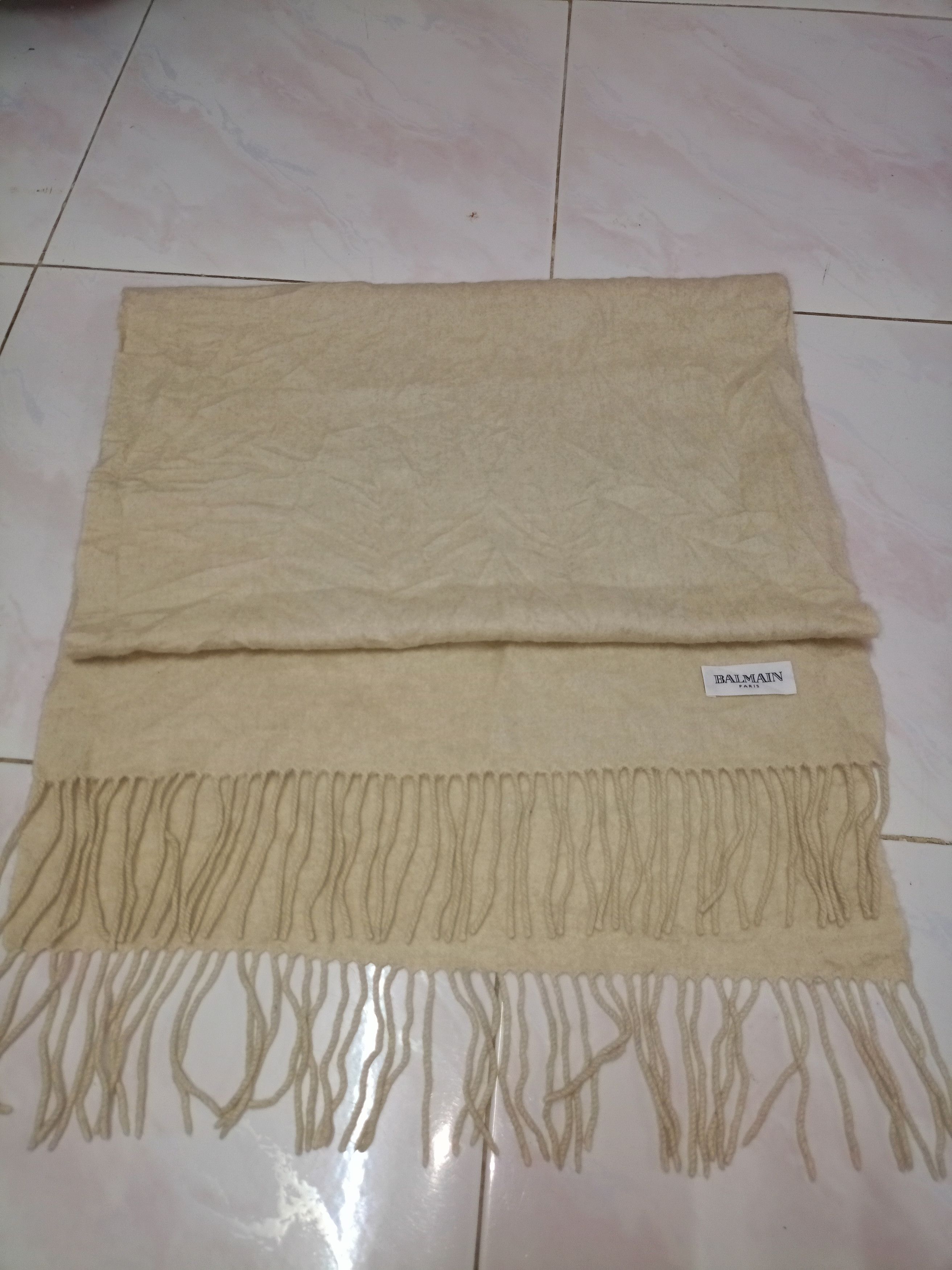 Balmain 💥Vintage Balmain vintage X muffler/scarf plain Size ONE SIZE - 3 Thumbnail