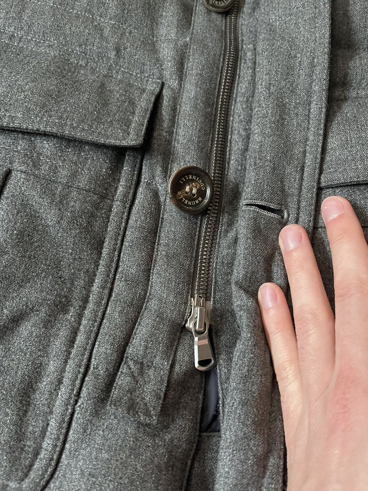 Brunello Cucinelli Brunello Cucinelli multi pocket jacket wool silk cashmere Size US L / EU 52-54 / 3 - 12 Thumbnail