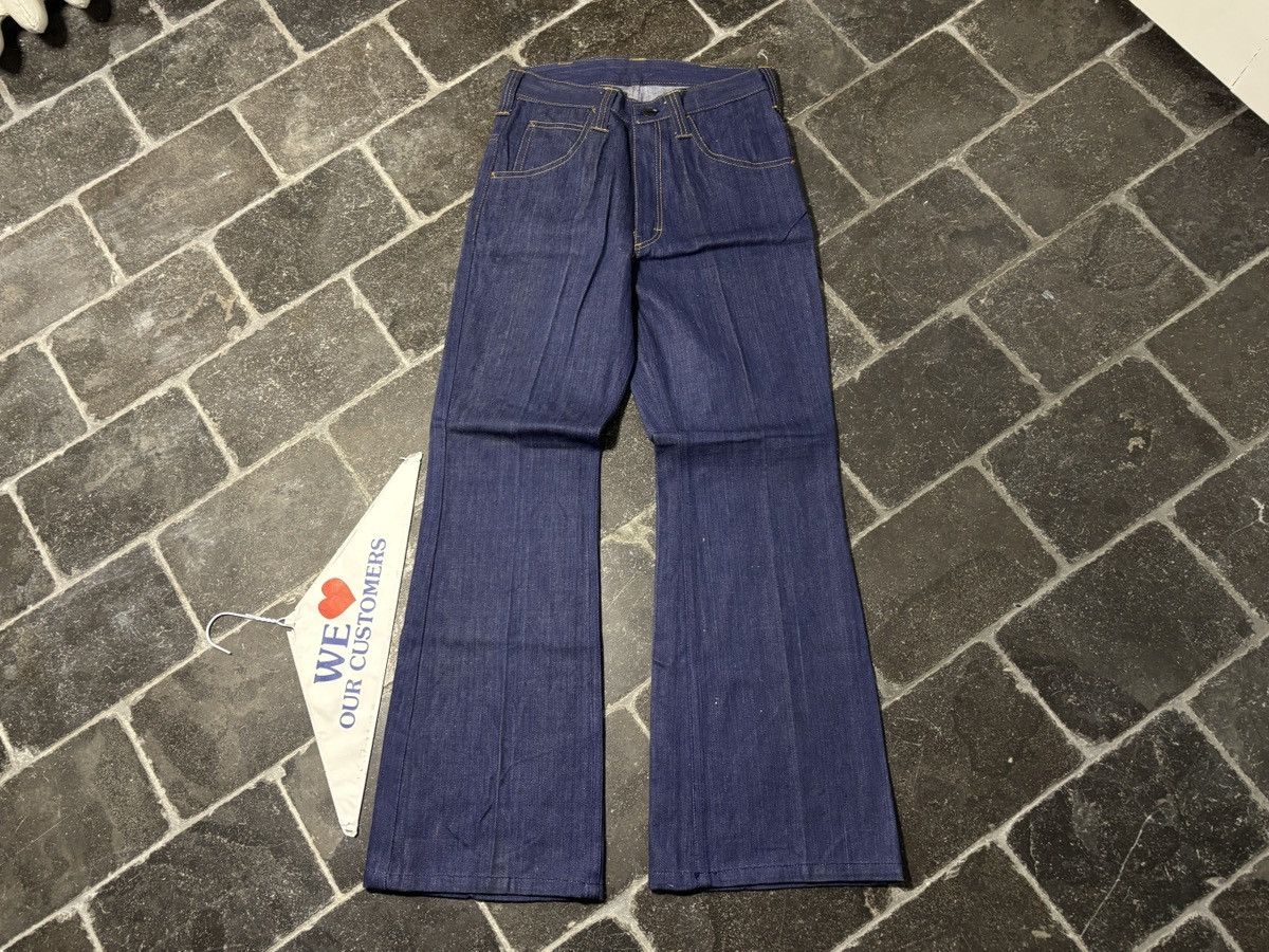 Vintage 1970s Vintage Dark Wash Denim Jeans Golden Horse Flared 70s Size 26" / US 2 / IT 38 - 15 Thumbnail