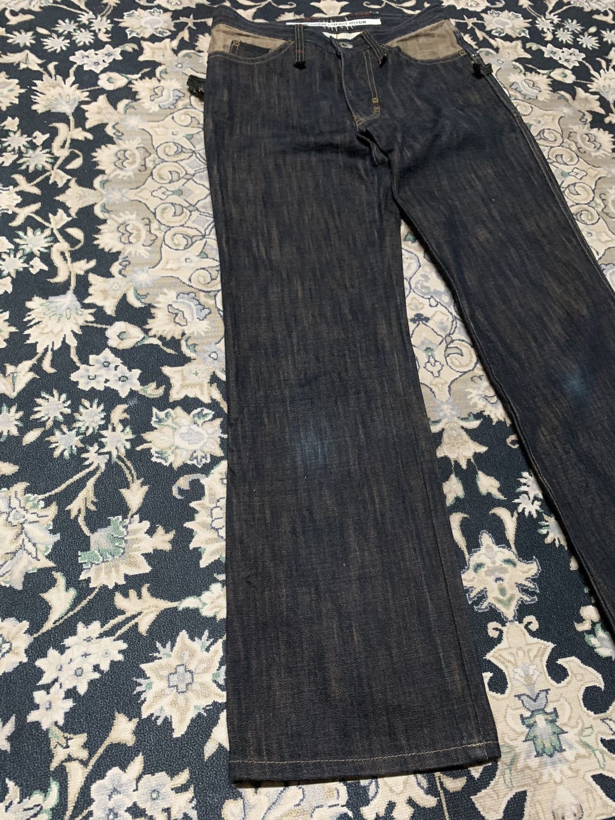 Japanese Brand JAPANESE BRAND KAMISHIMA CHINAMI YELLOW FLAREJEANS Size US 30 / EU 46 - 2 Thumbnail