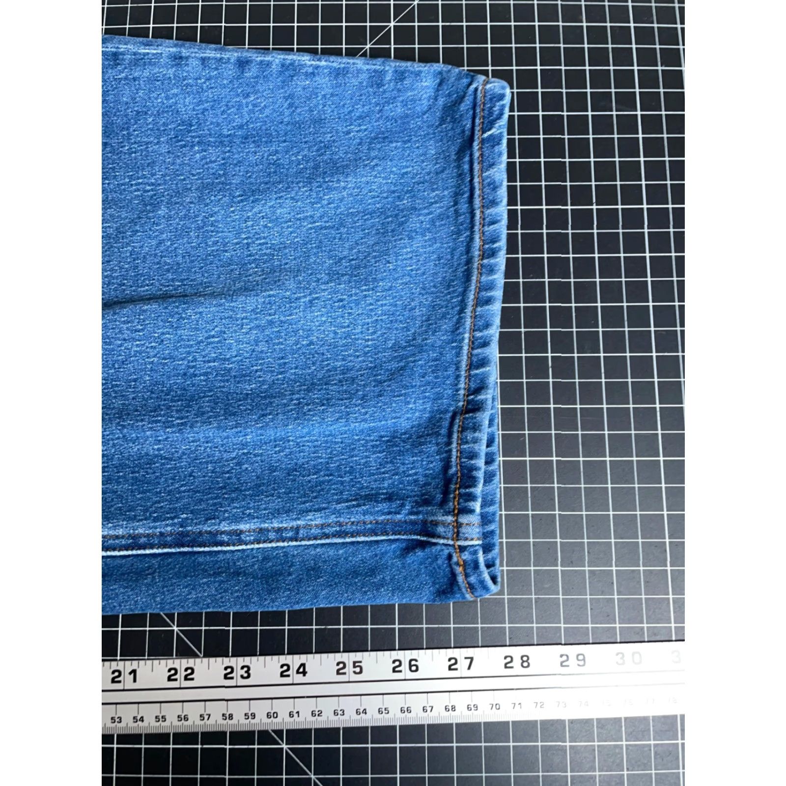 Quince Quince Bella Stretch Barrell Jeans Women's 32 Atlantic Blue Denim High Rise 5-Pocket Wide-Leg Jeans Mens? Size 24" / US 00 / IT 34 - 7 Thumbnail