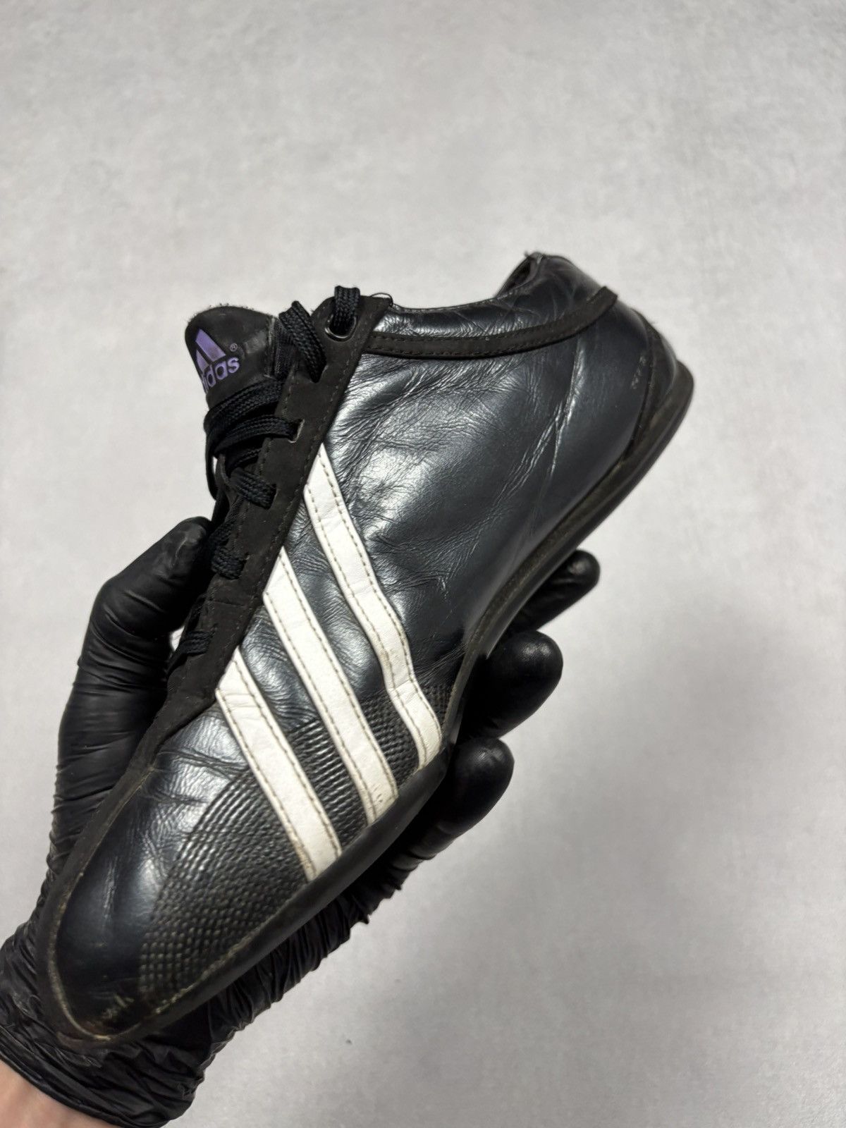 Adidas Vintage Adidas Leather Trainers Y2K 00s Sneakers 2007 Black Size US 7 / IT 37 - 8 Thumbnail