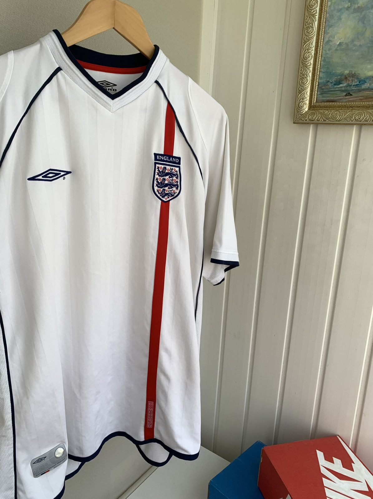 Umbro Umbro England Vintage 2001-2003 Home Football Shirt Size XL Size US XL / EU 56 / 4 - 2 Thumbnail