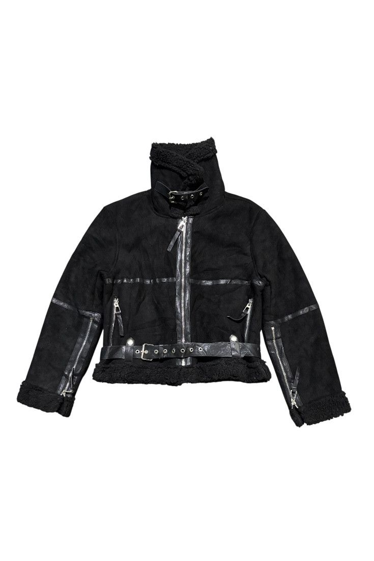 Japanese Ance fur mohair sheep jacket suede style B3