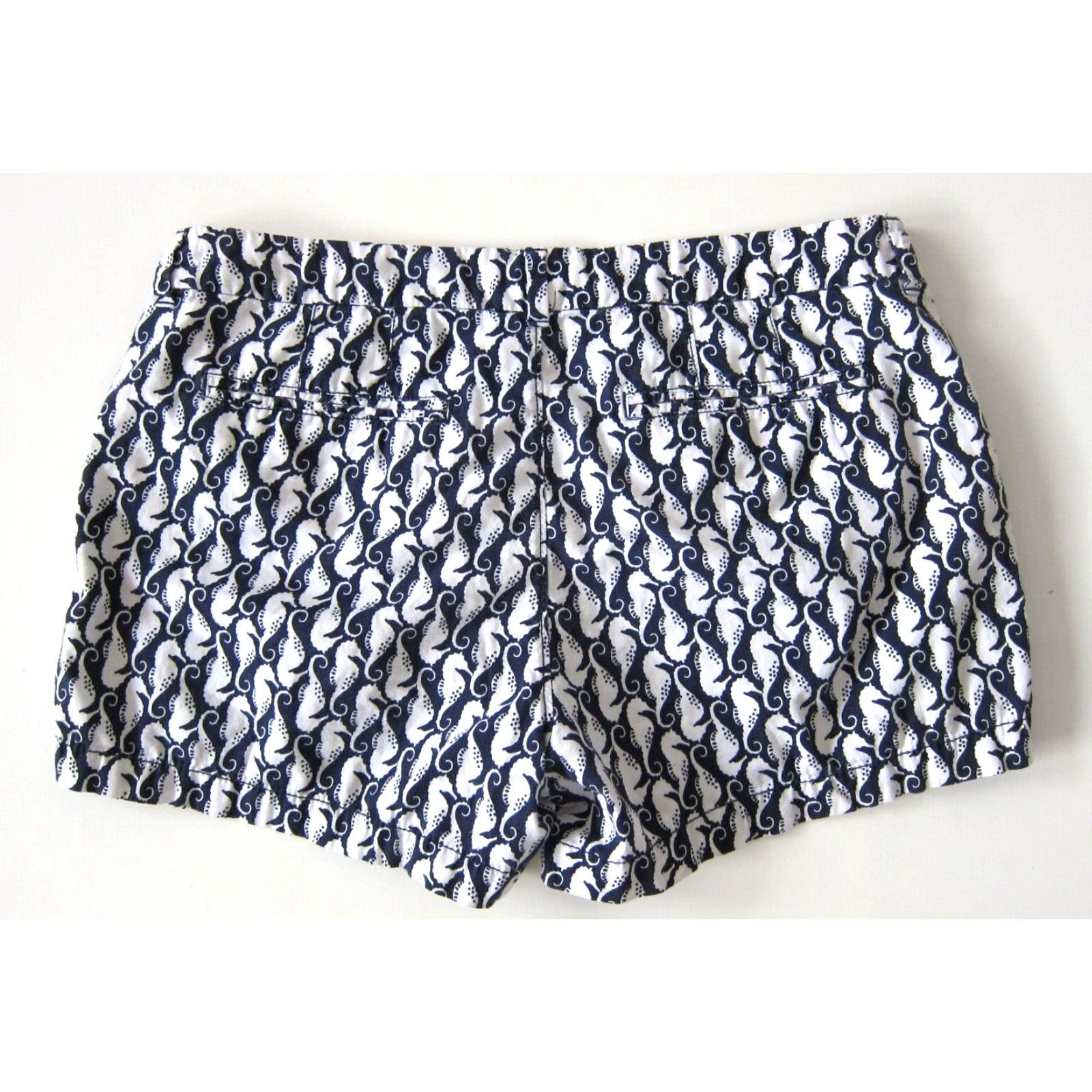 Old Navy Old Navy Women Short Chino Pocket Sea Horse Blue White 100% Cotton Size 12 Size 34" / US 12 / IT 48 - 2 Thumbnail