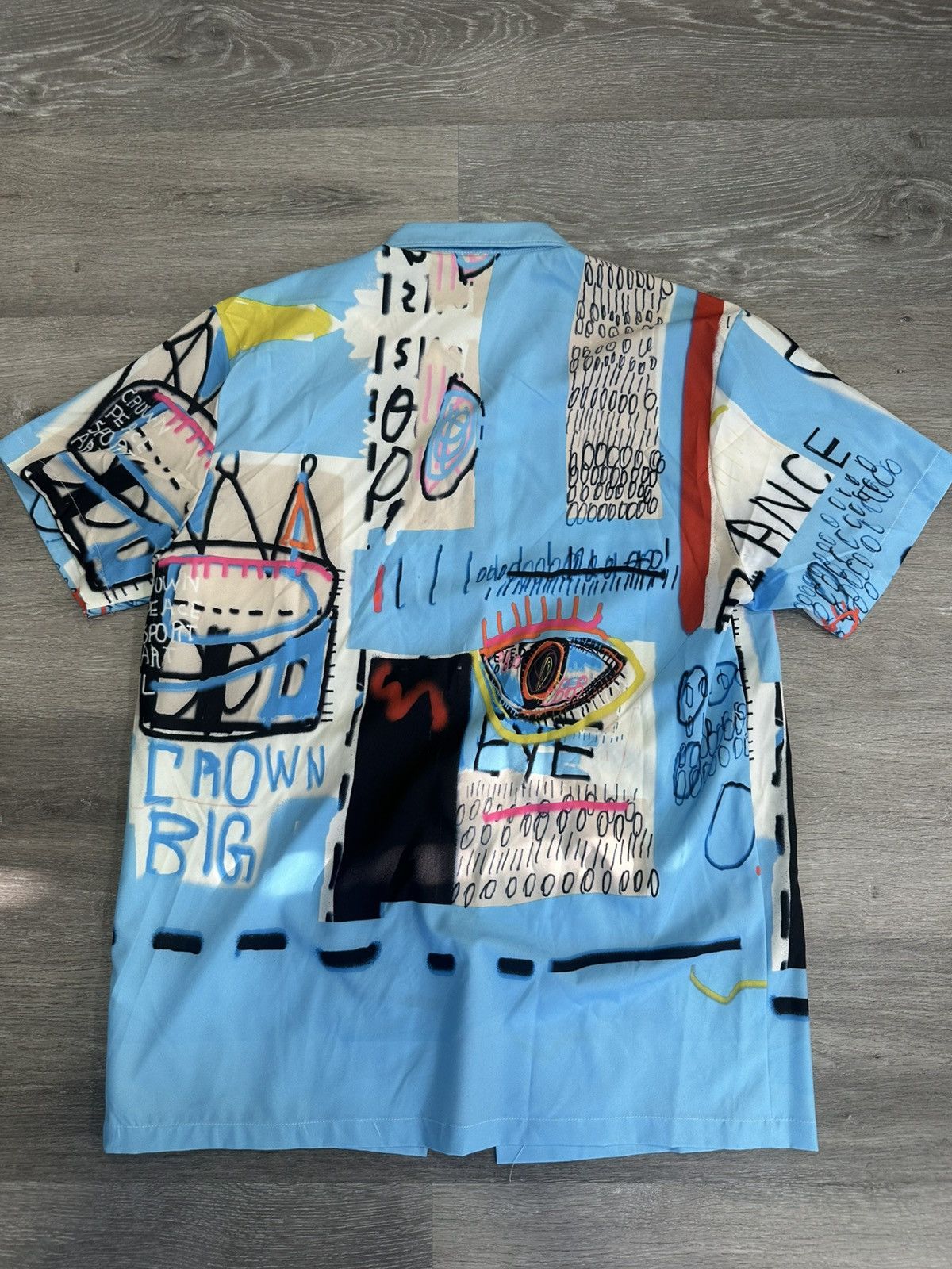 Other Graphic graffiti Short Sleeve Button Up Blue Medium Top Men Size US M / EU 48-50 / 2 - 4 Thumbnail