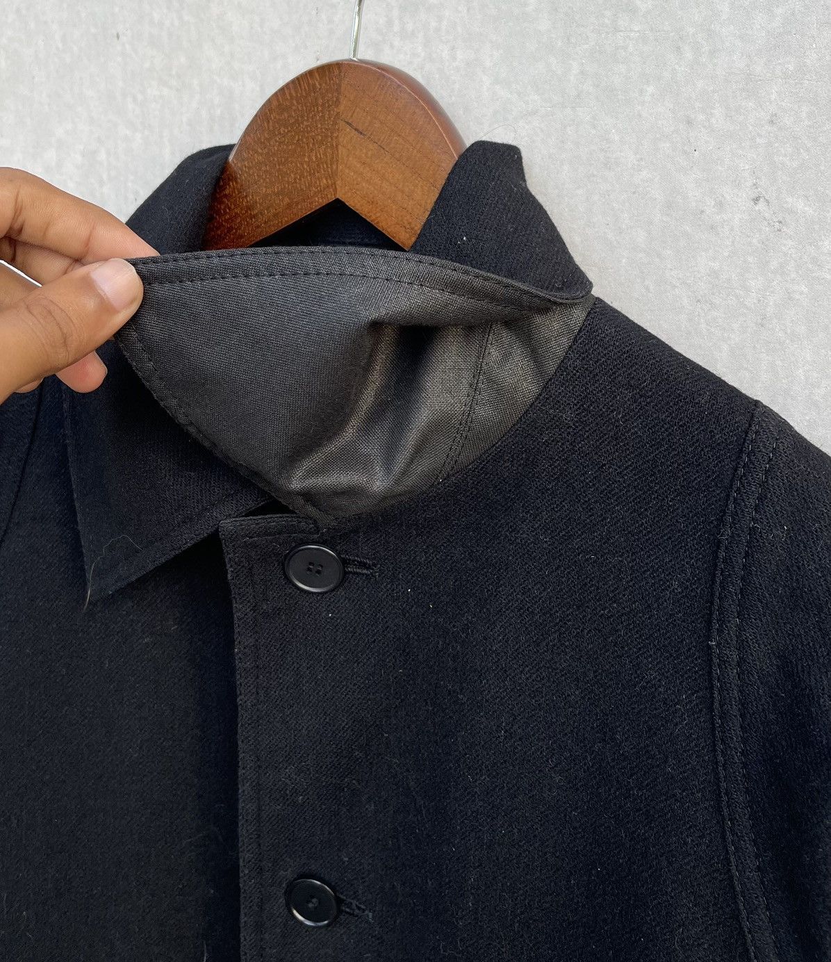 Givenchy 🔥VINTAGE GIVENCHY BLACK METALLIC/WOOL REVERSIBLE JACKET Size US M / EU 48-50 / 2 - 10 Thumbnail